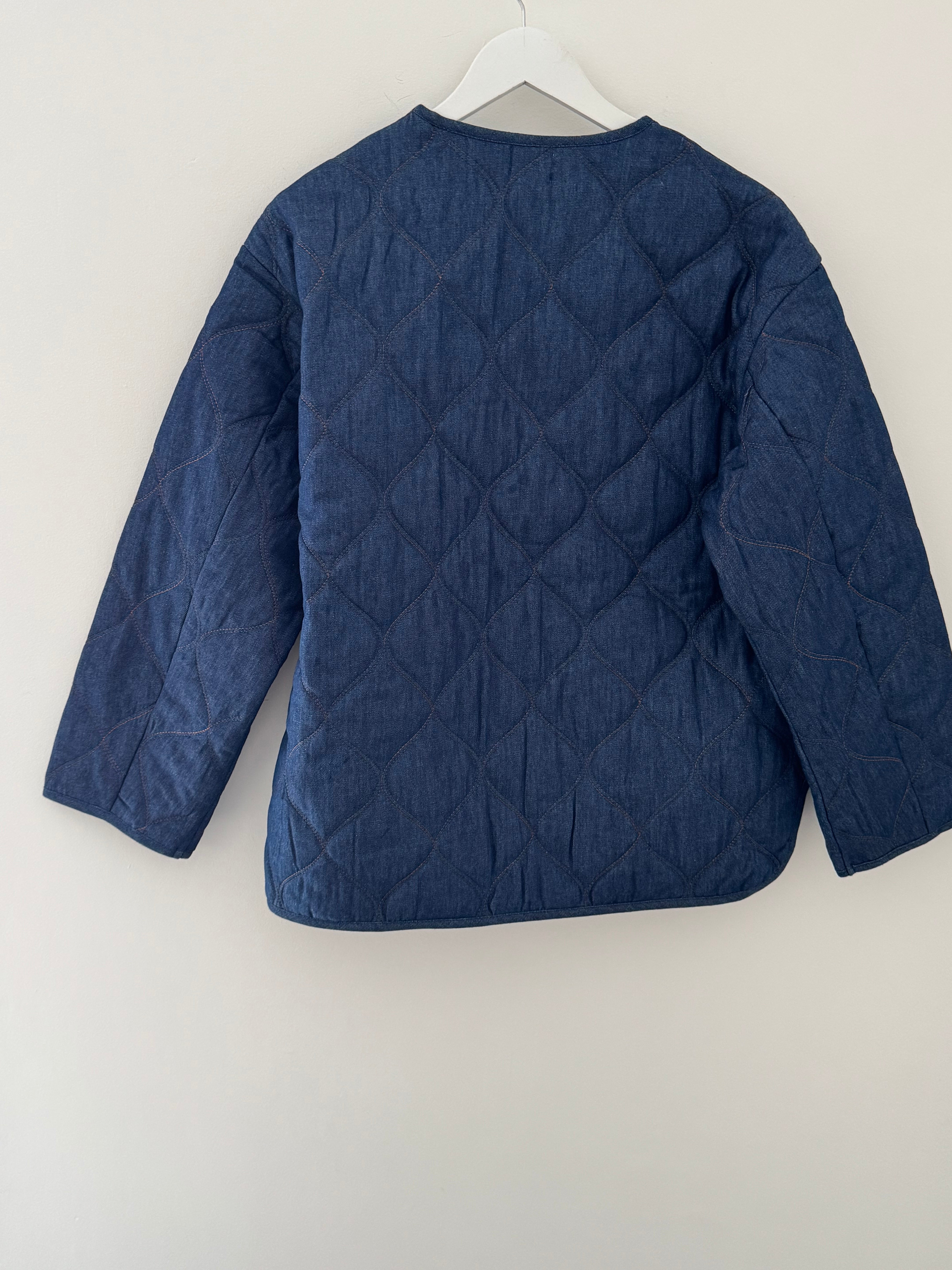 Luxe Quilted Jacket in Dark Denim
