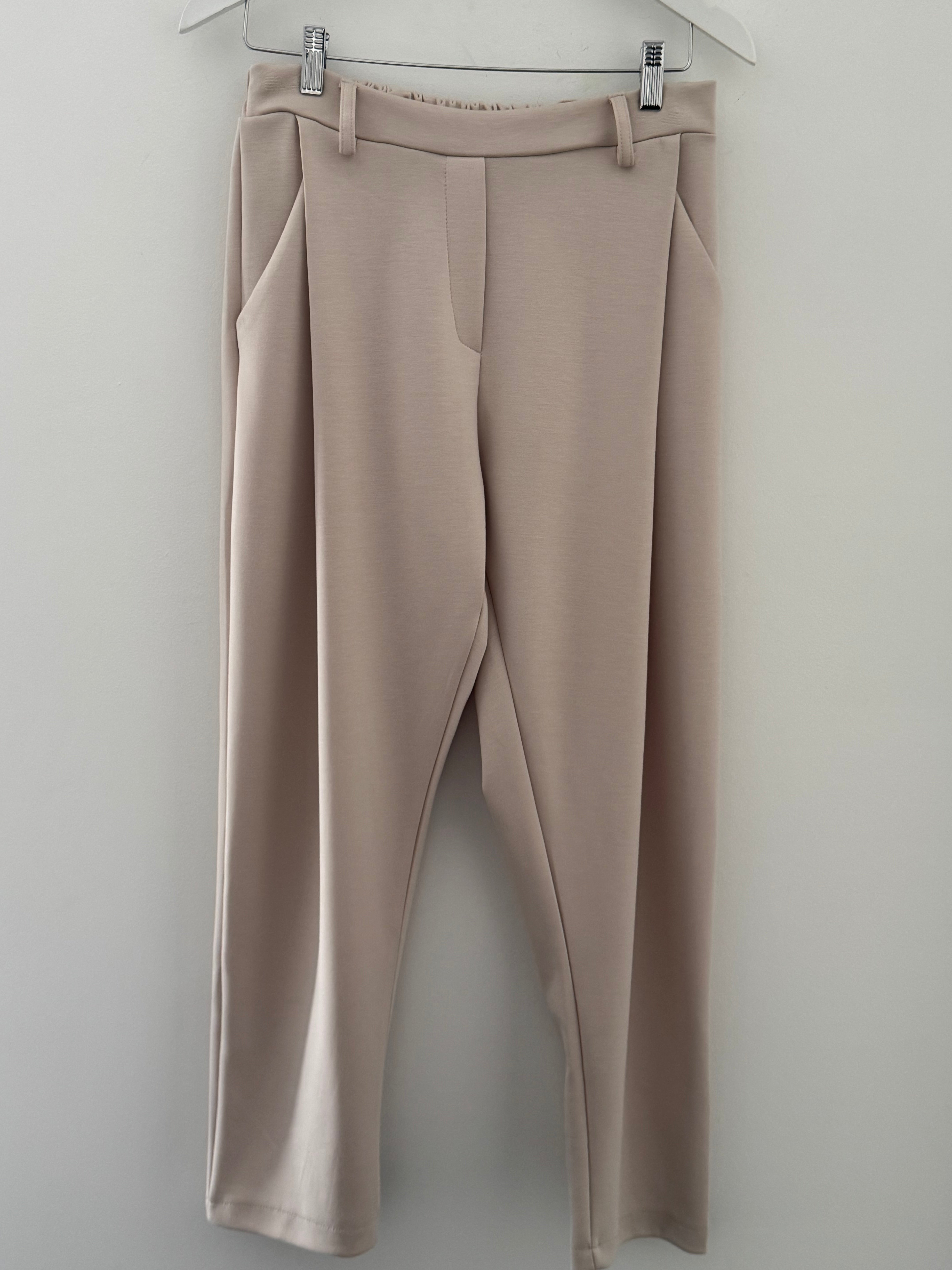 Luxe Stretch Trousers in Ecru