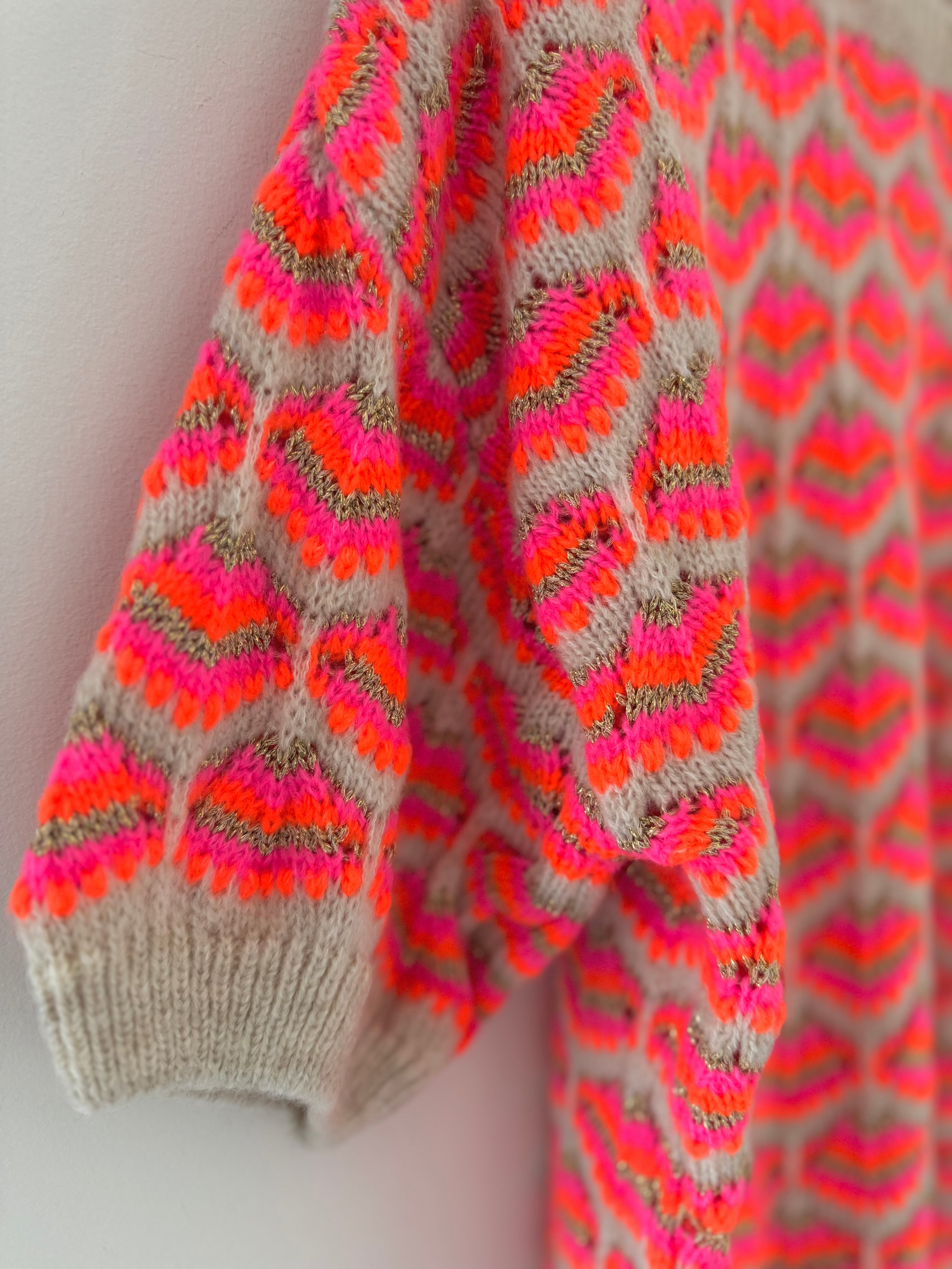 Luxe Short Sleeve Metallic & Neon Knit