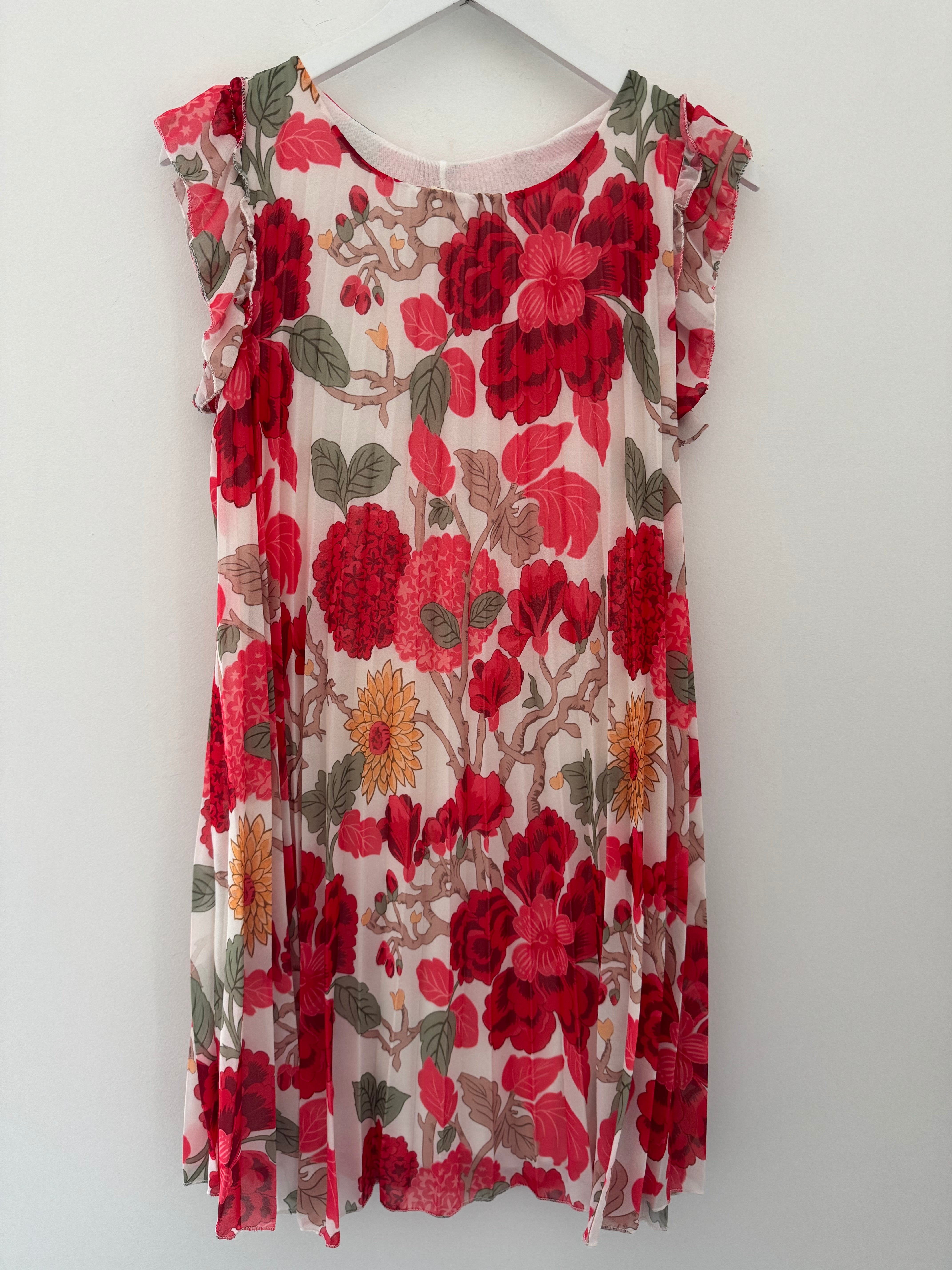 Easy Dress in Poppy & Sage