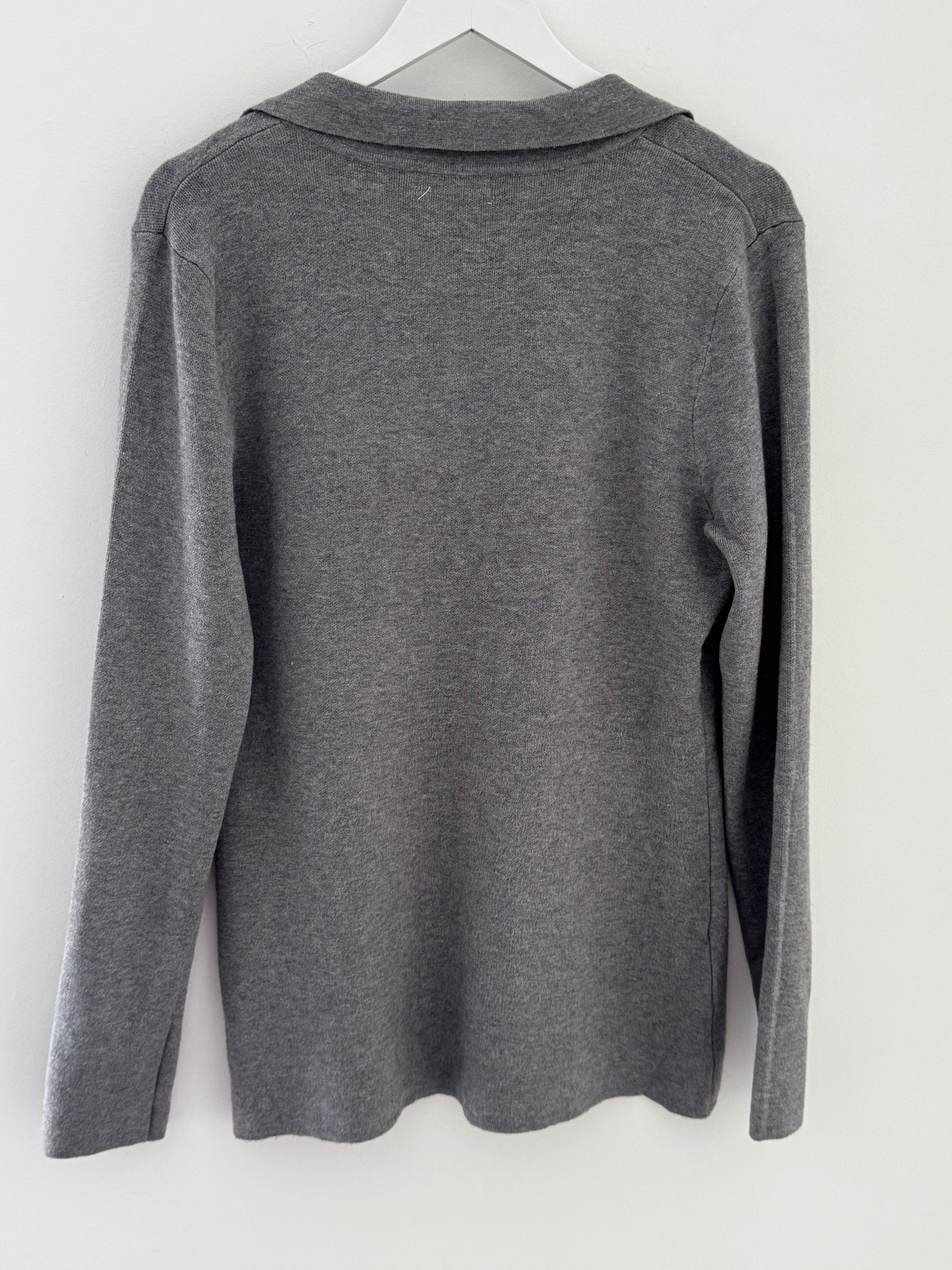Knitted Blazer Jacket in Grey