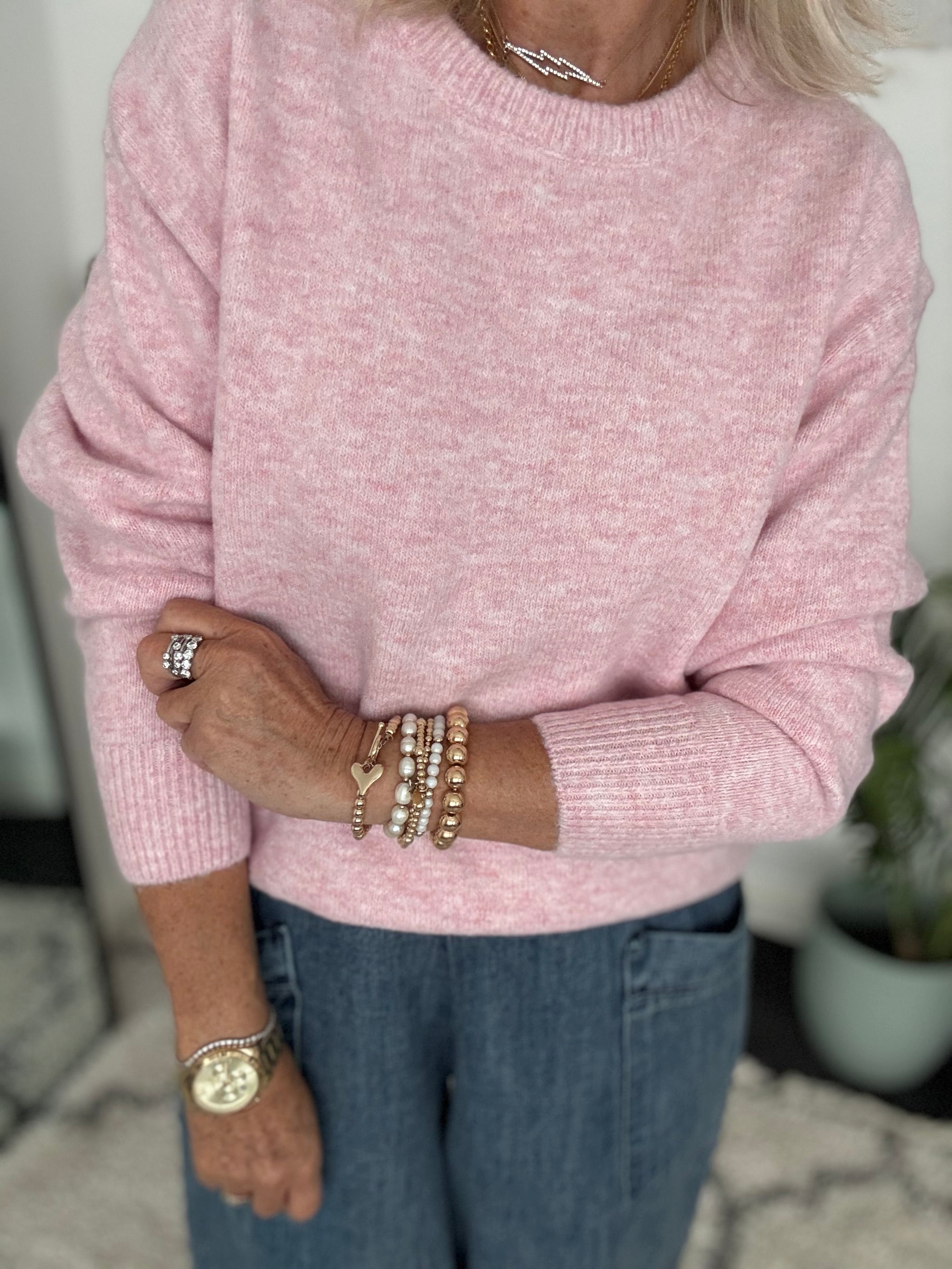 Soft & Cosy Round Neck Jumper in Pink