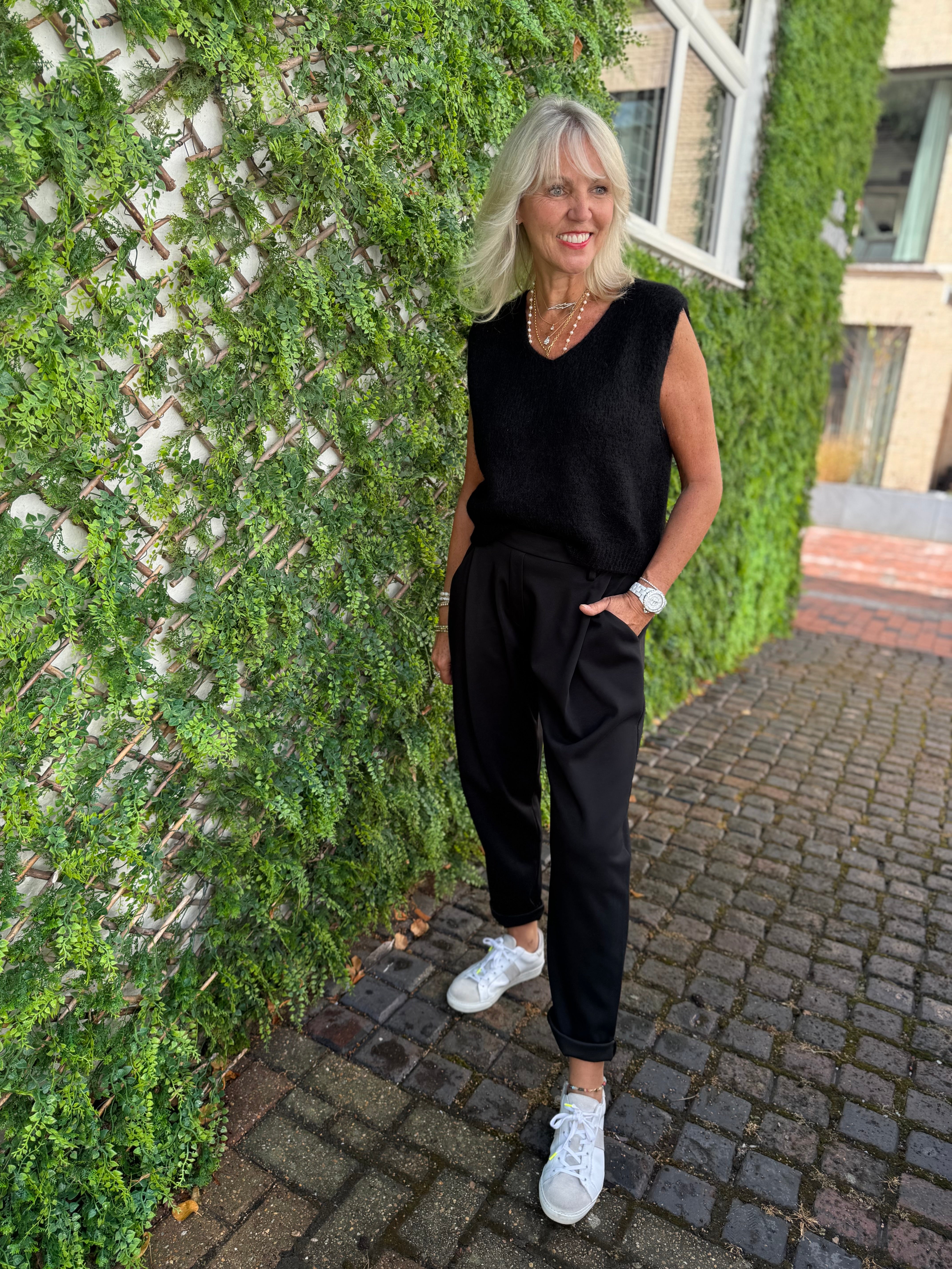 Luxe Stretch Trousers in Black