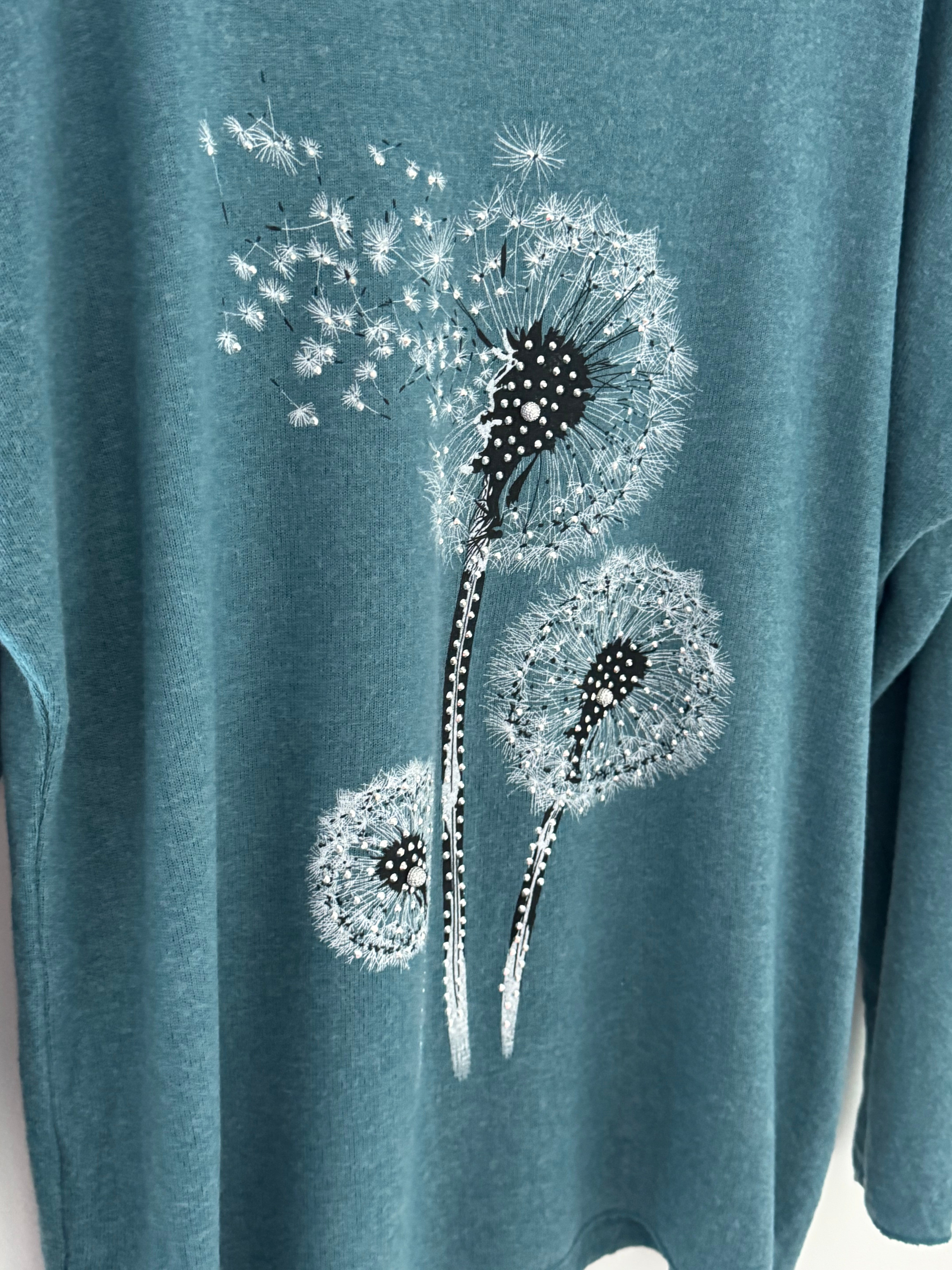 Dandelion Jumper in Soft Teal