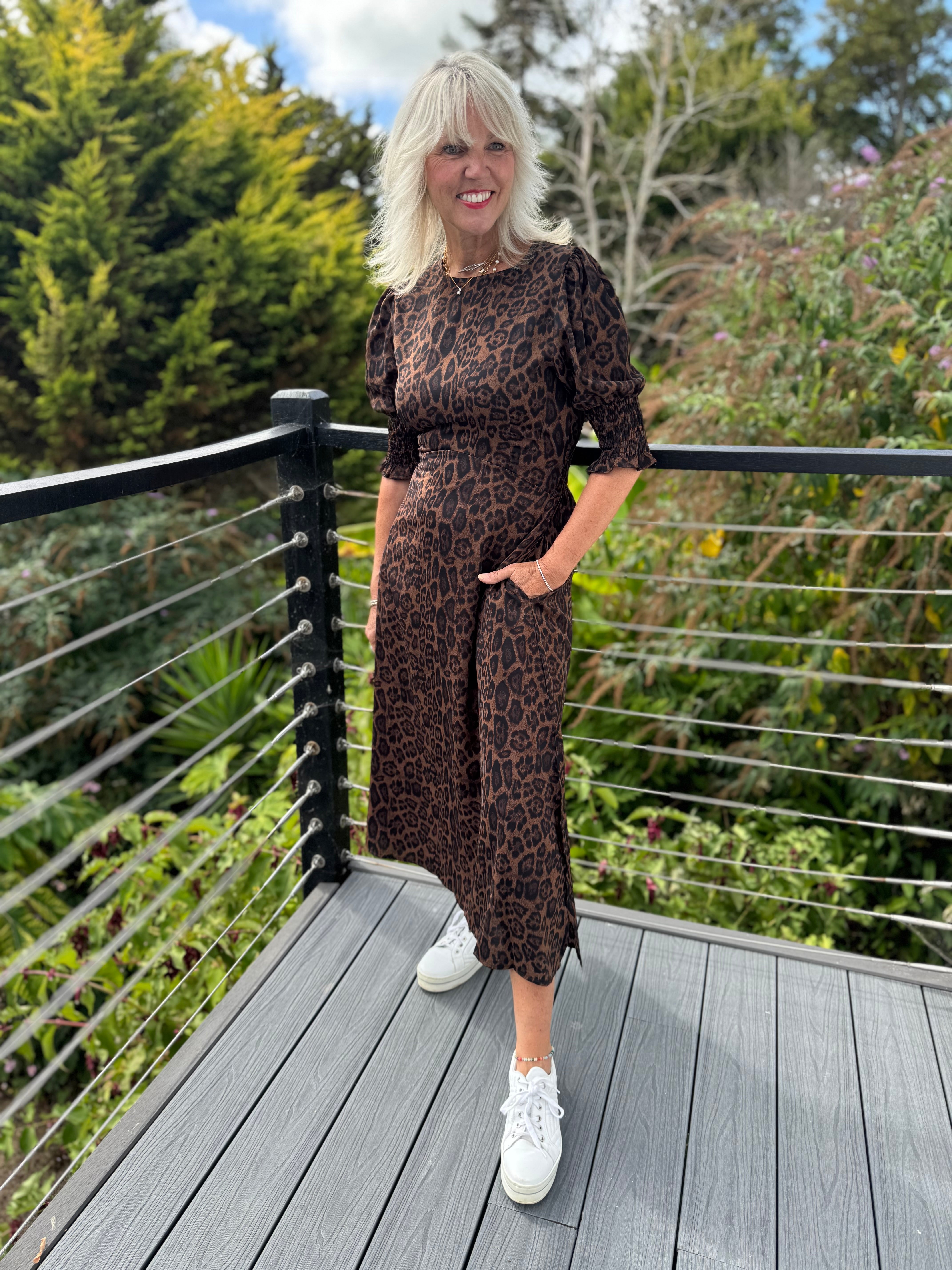 Leopard Print Tea Dress