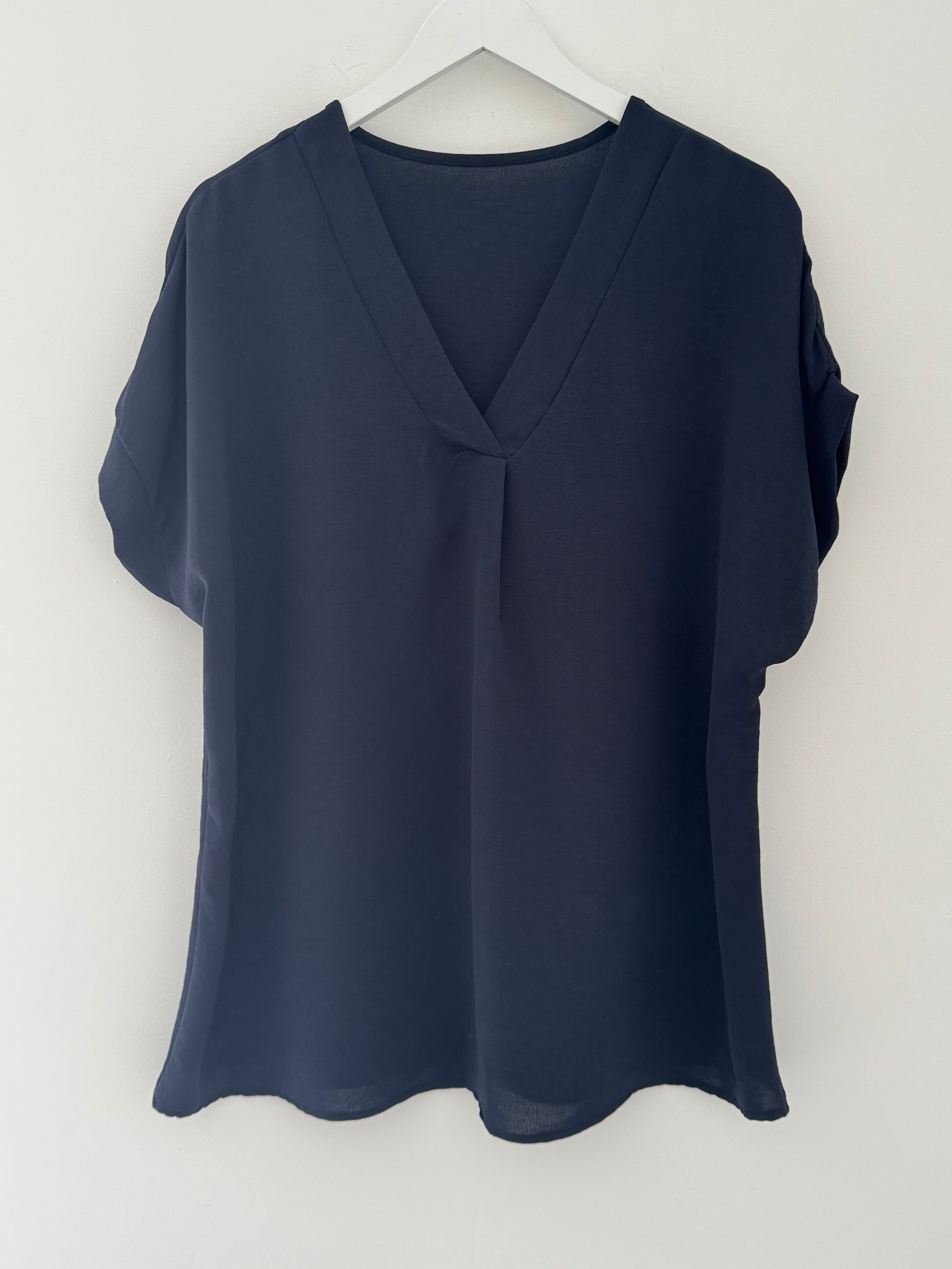 Simple Crepe Top in Ink