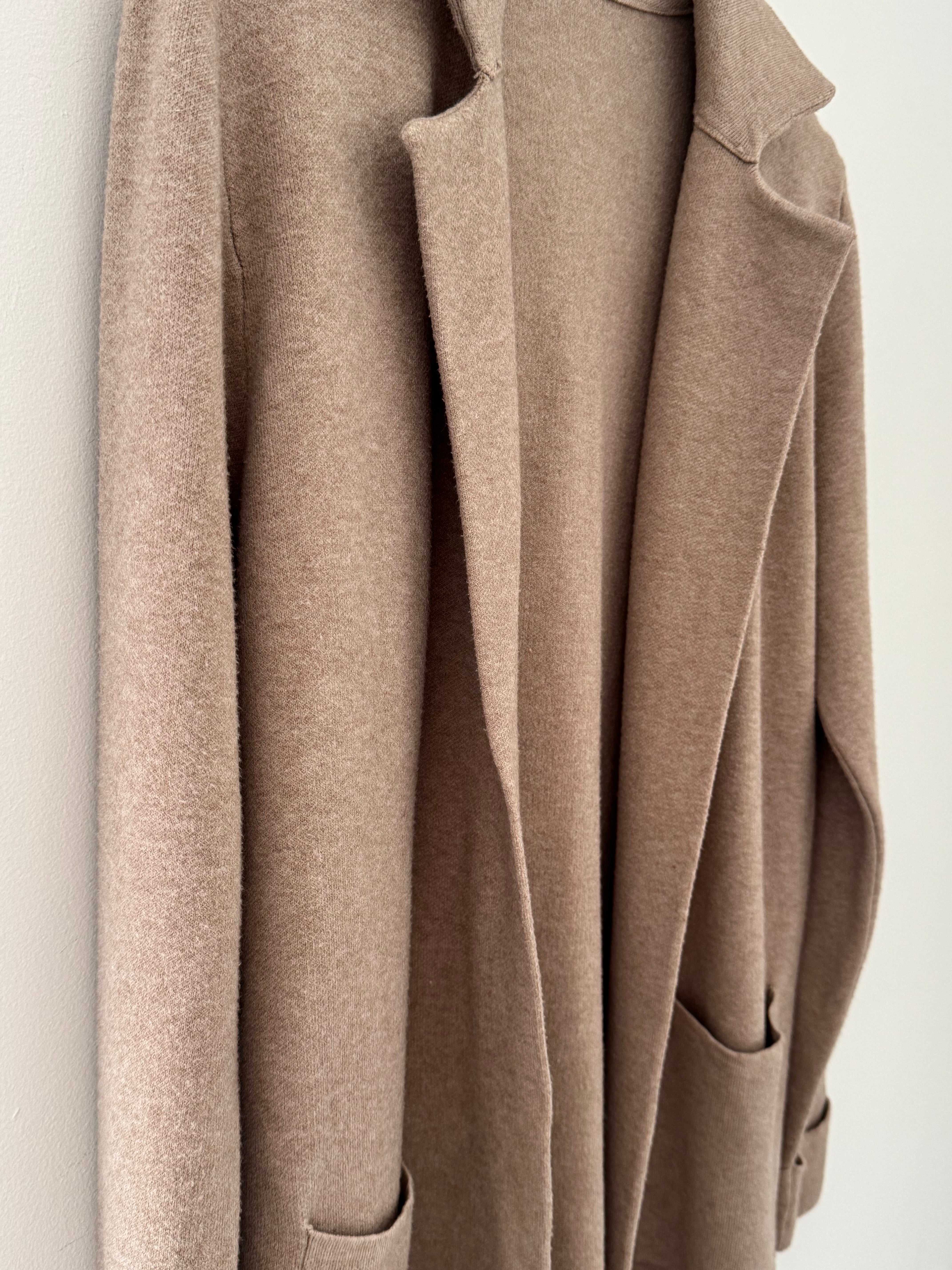 Knitted Cardi Jacket in Stone