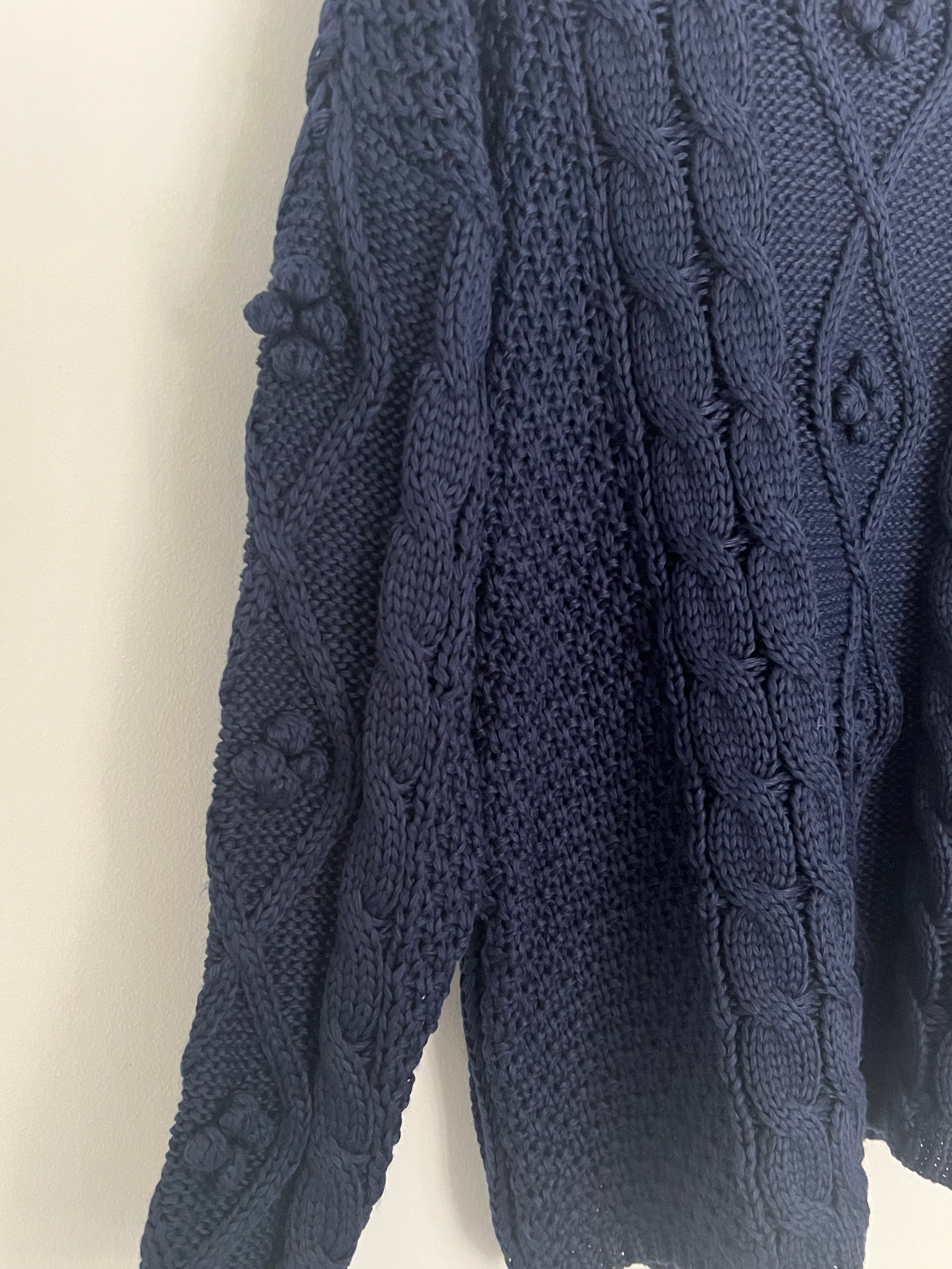 Cable Knit Jumper in Ink