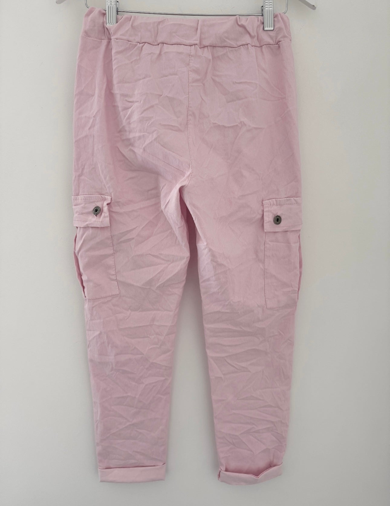 Super Stretch Cargo Joggers in Pink
