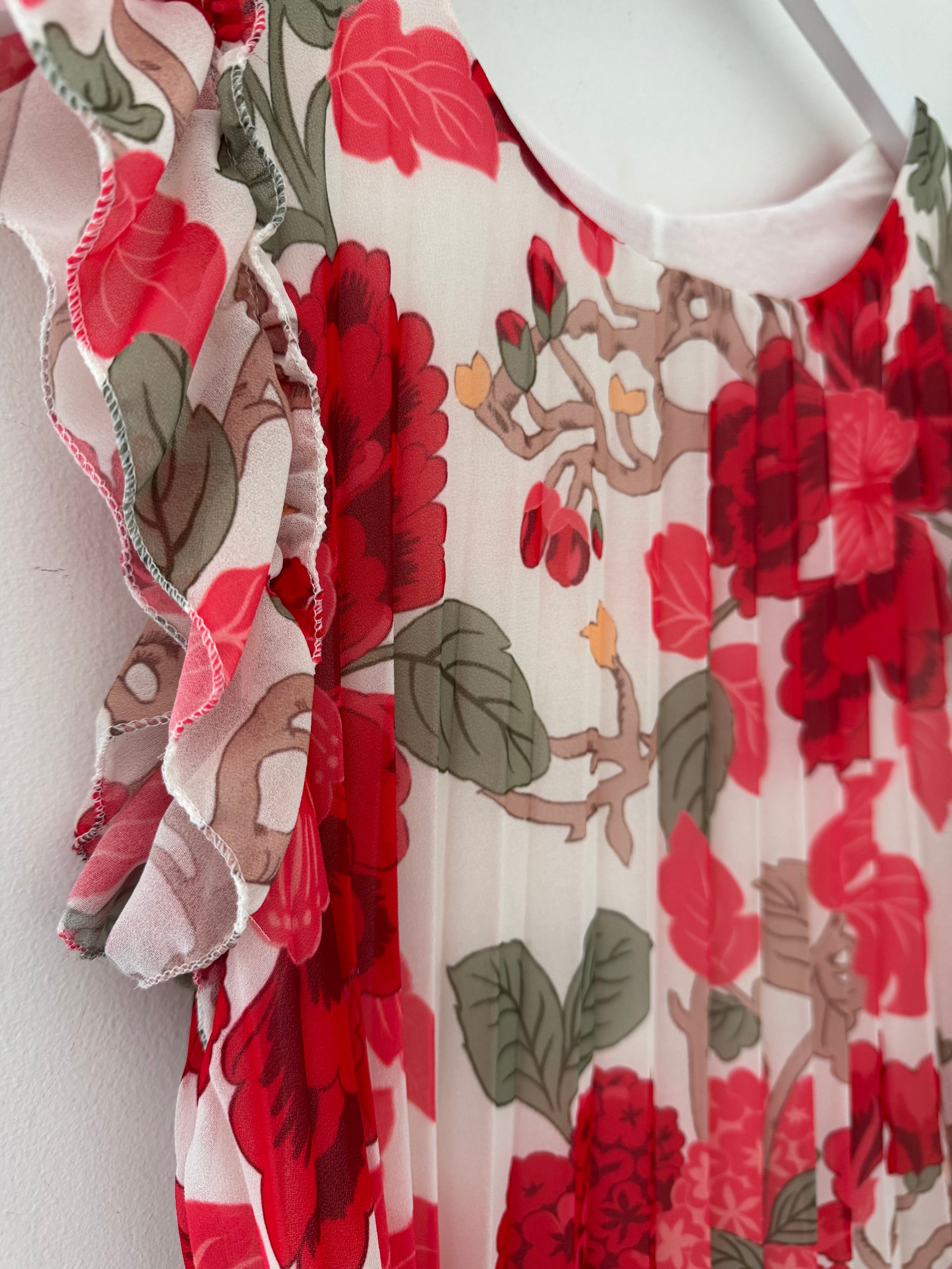Easy Dress in Poppy & Sage