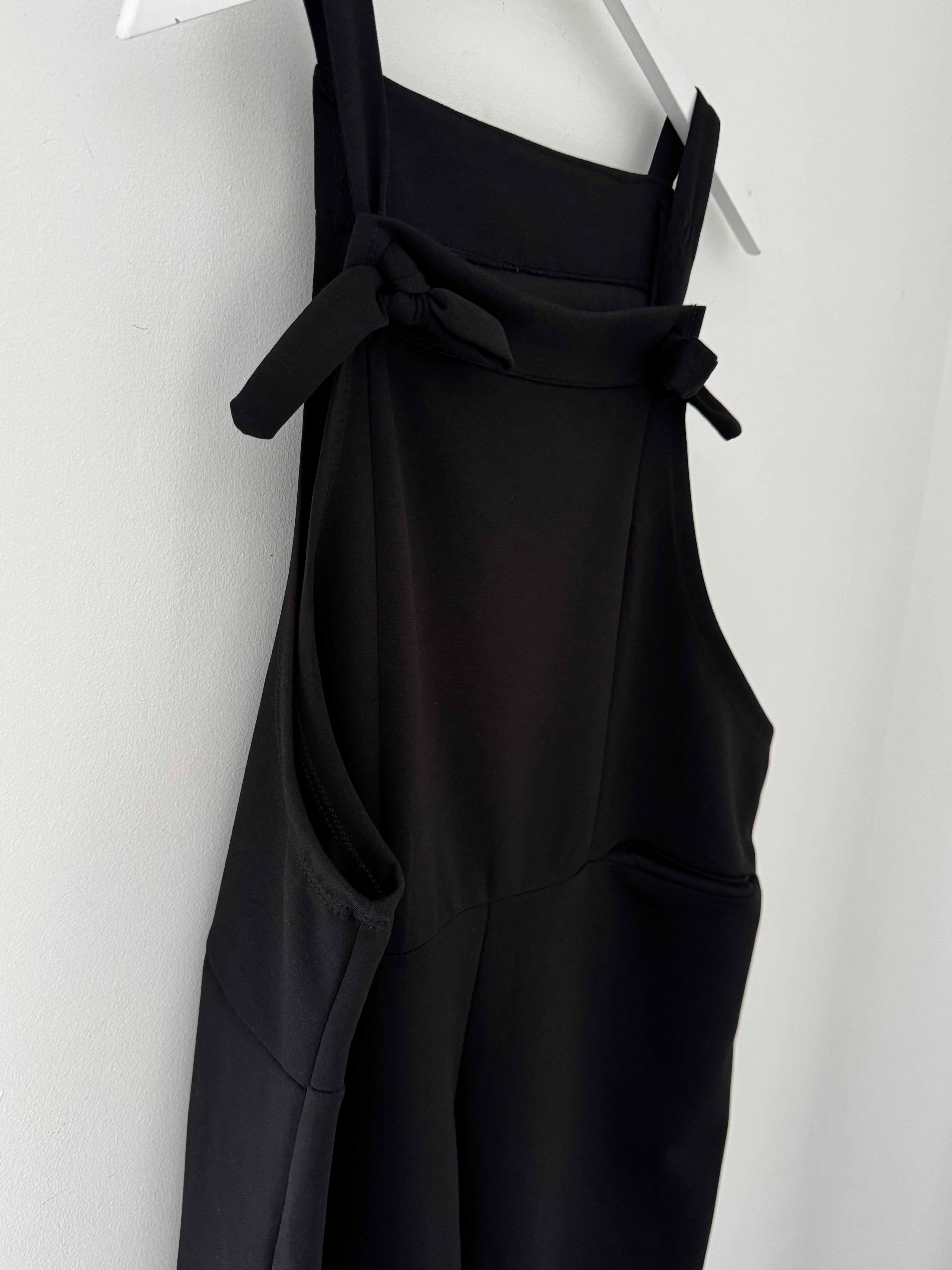 Stretch Dungarees in Black