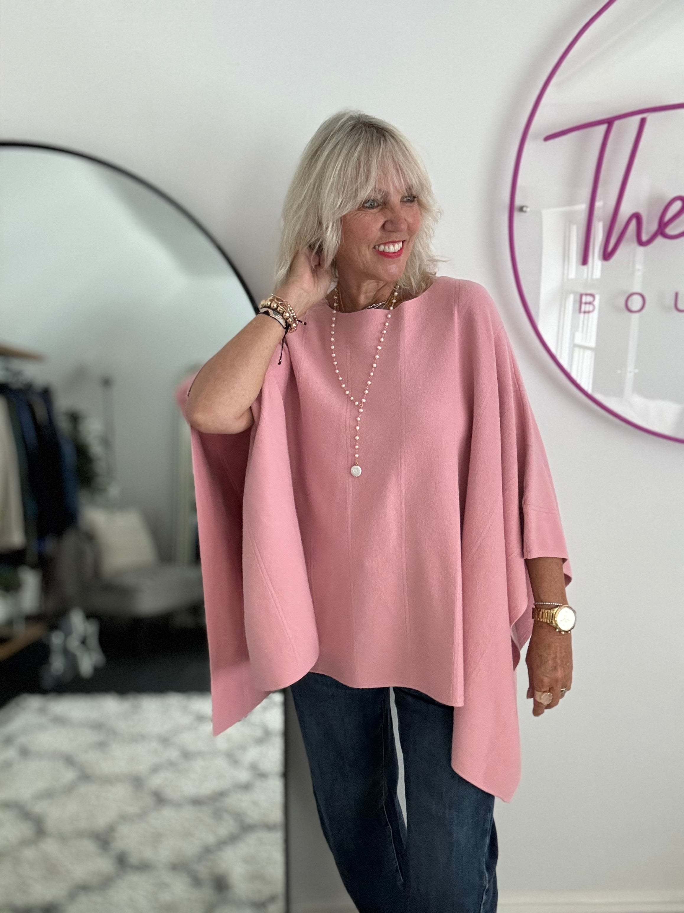 Gorgeous Poncho In Pink
