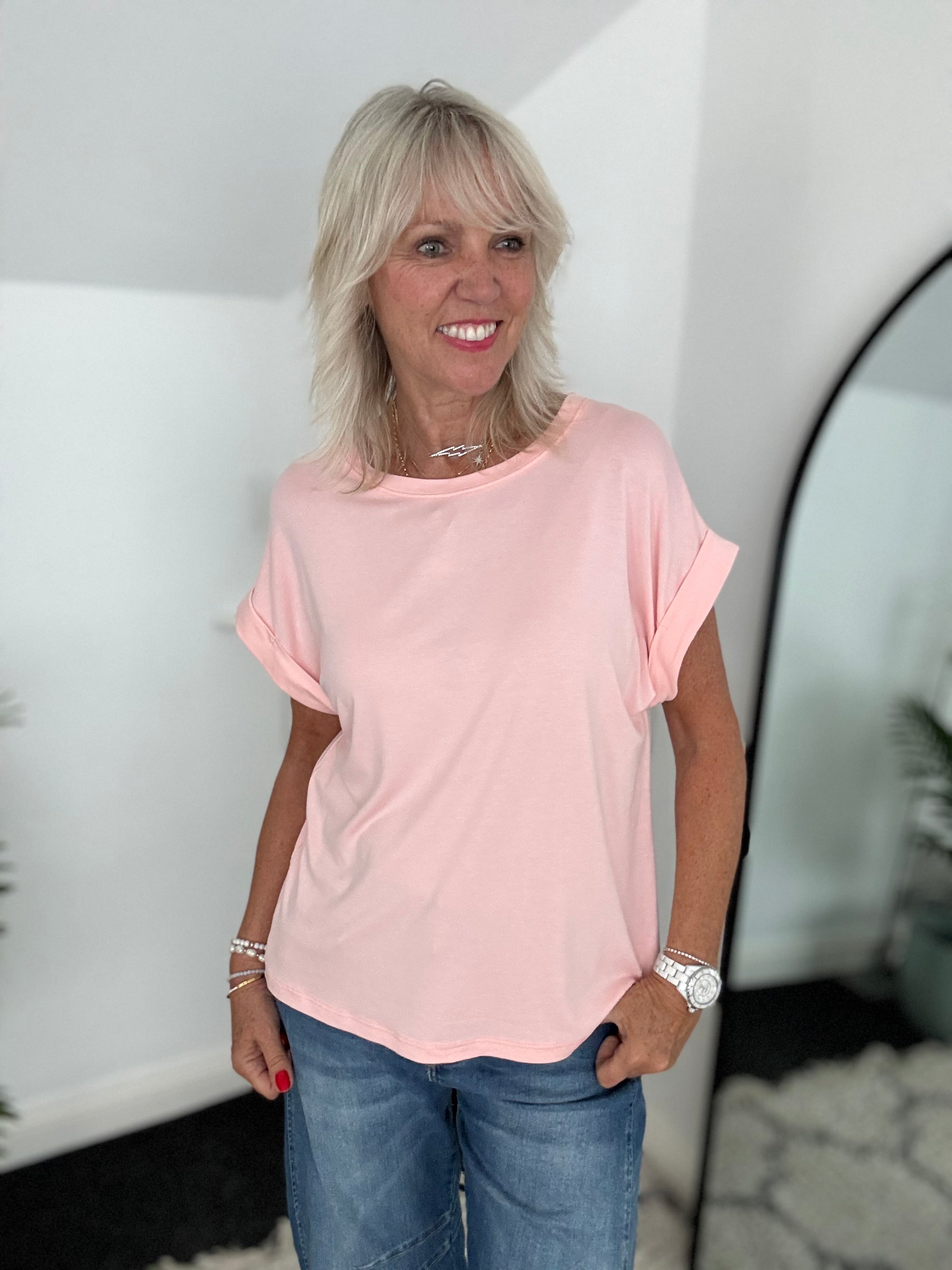 Soft Touch Tee in Nectar Pink