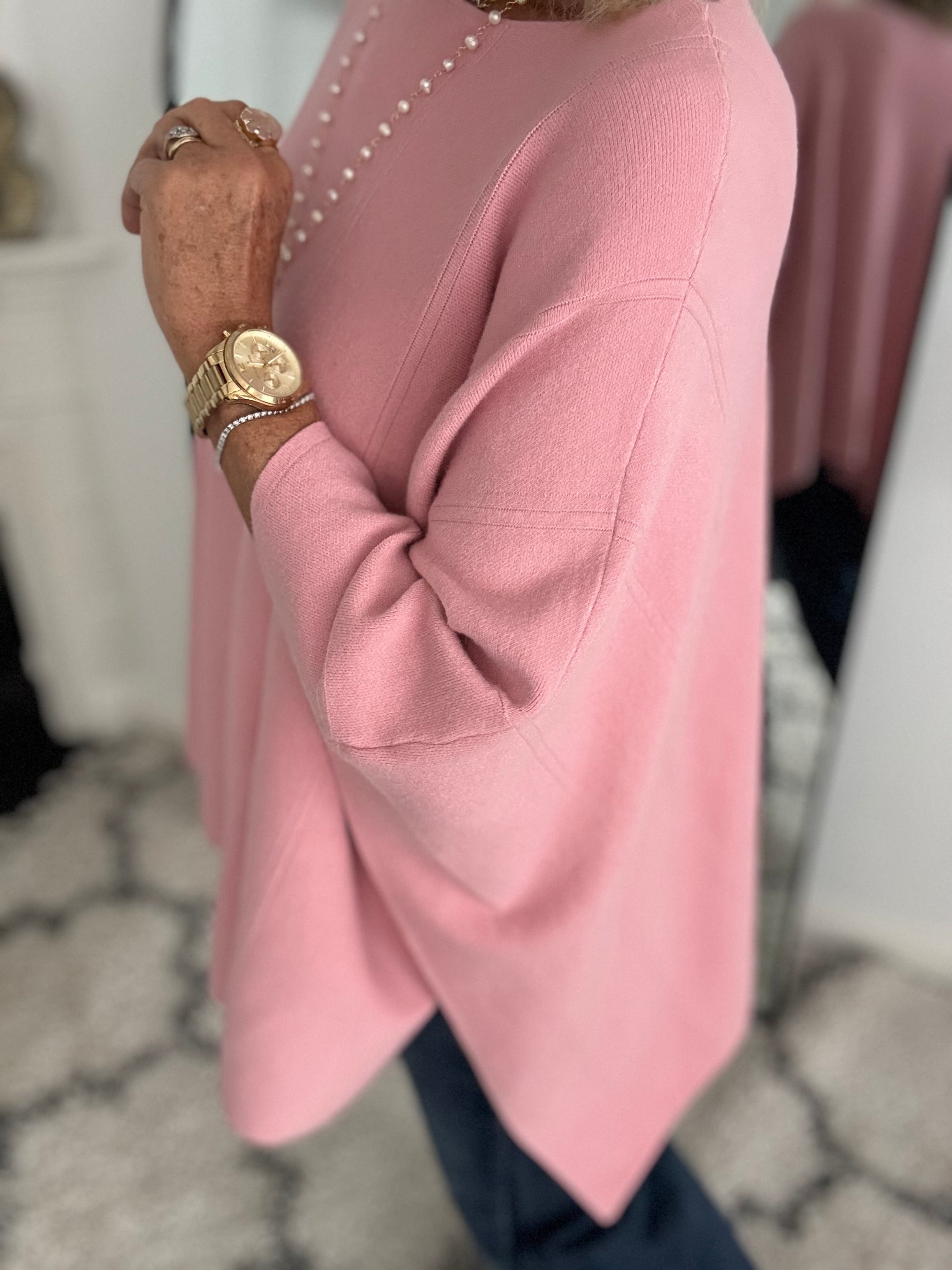 Gorgeous Poncho In Pink