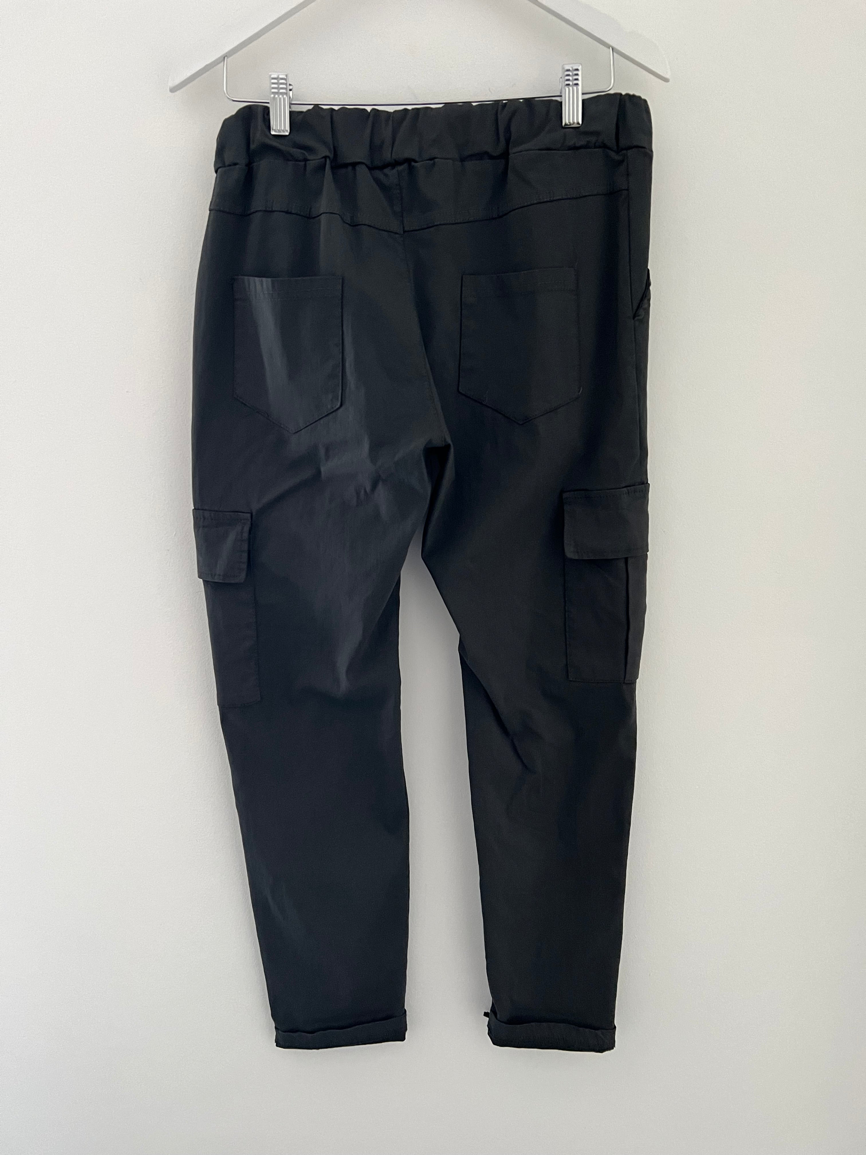 Super Stretch Cargo Four Pocket Joggers in Charcoal