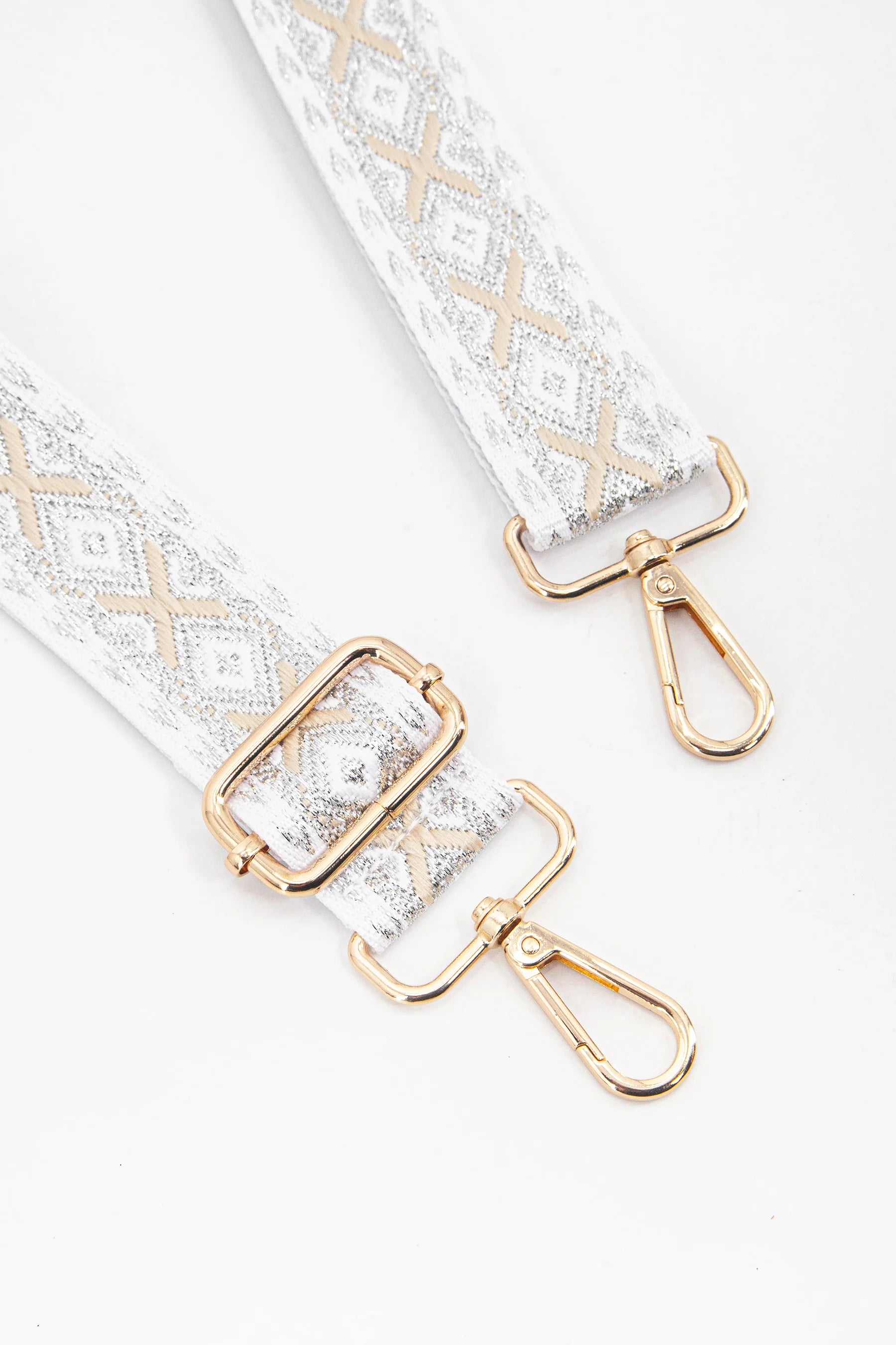 Silver & Gold Chevon Bag Strap