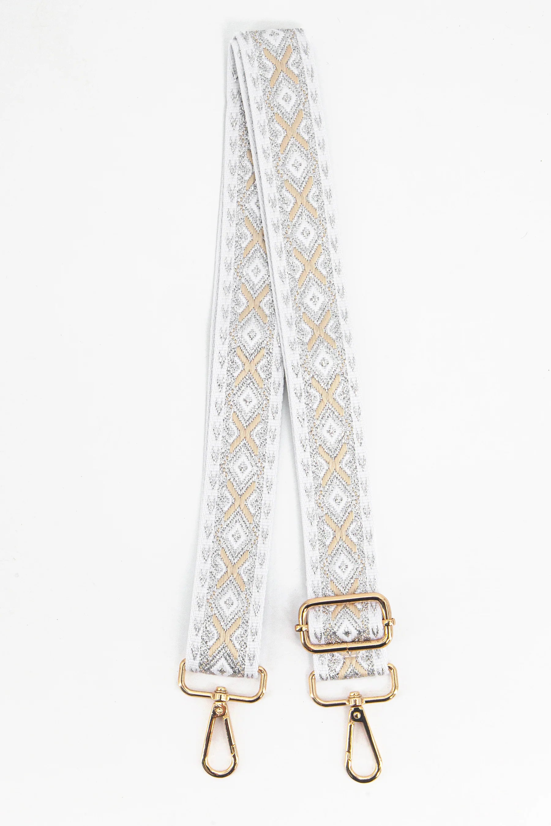 Silver & Gold Chevon Bag Strap