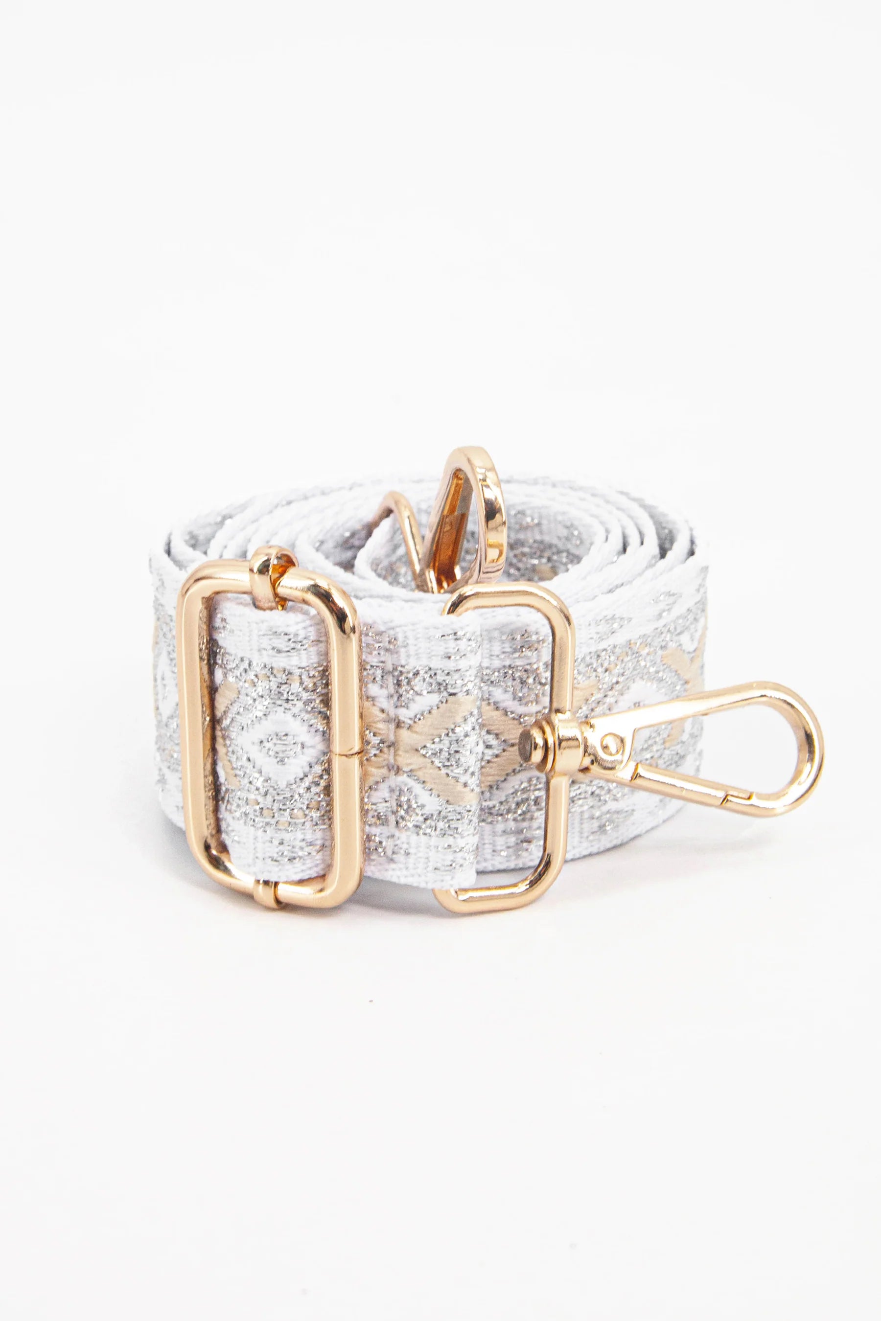 Silver & Gold Chevon Bag Strap