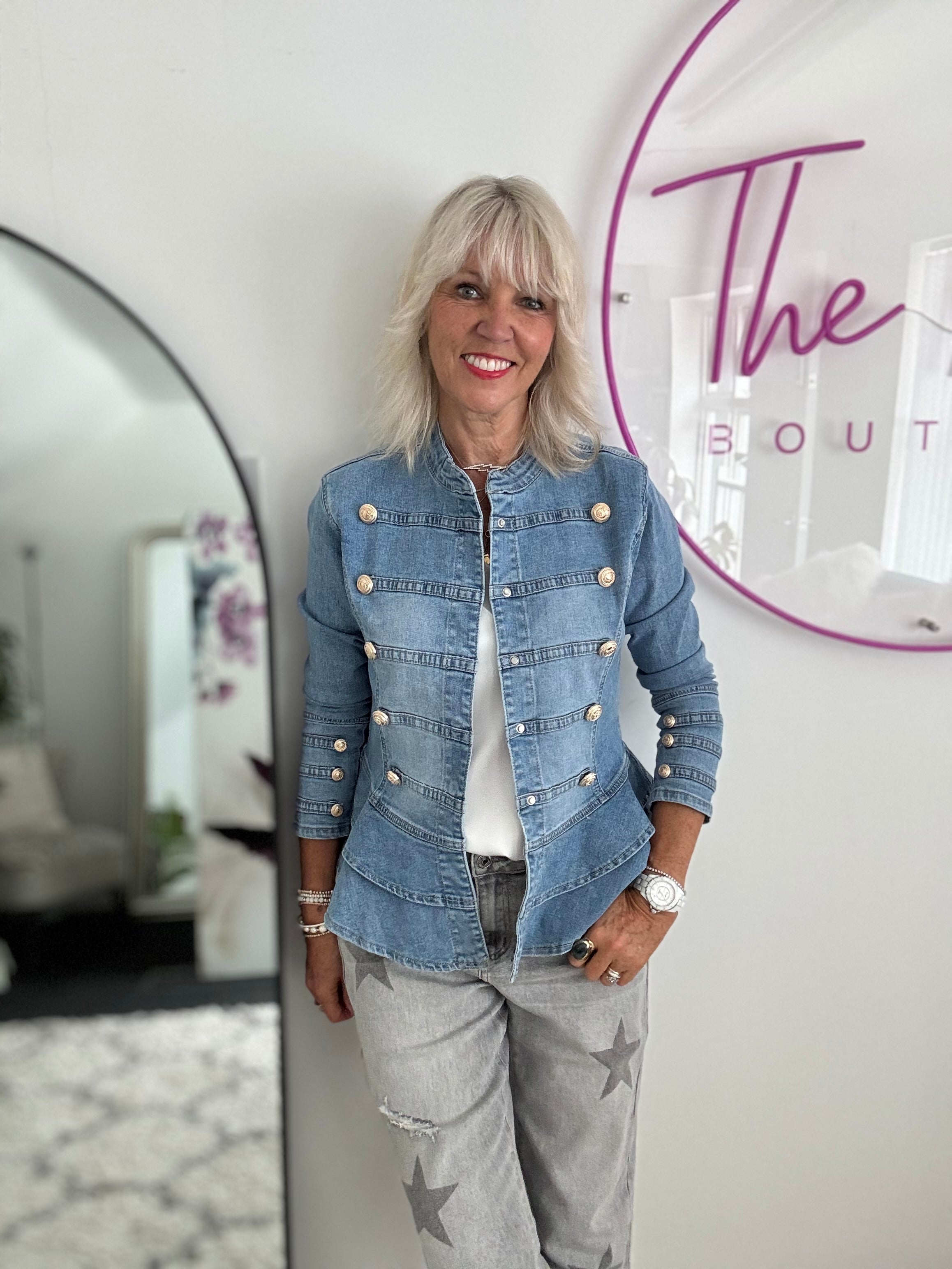 Military Jacket in Denim