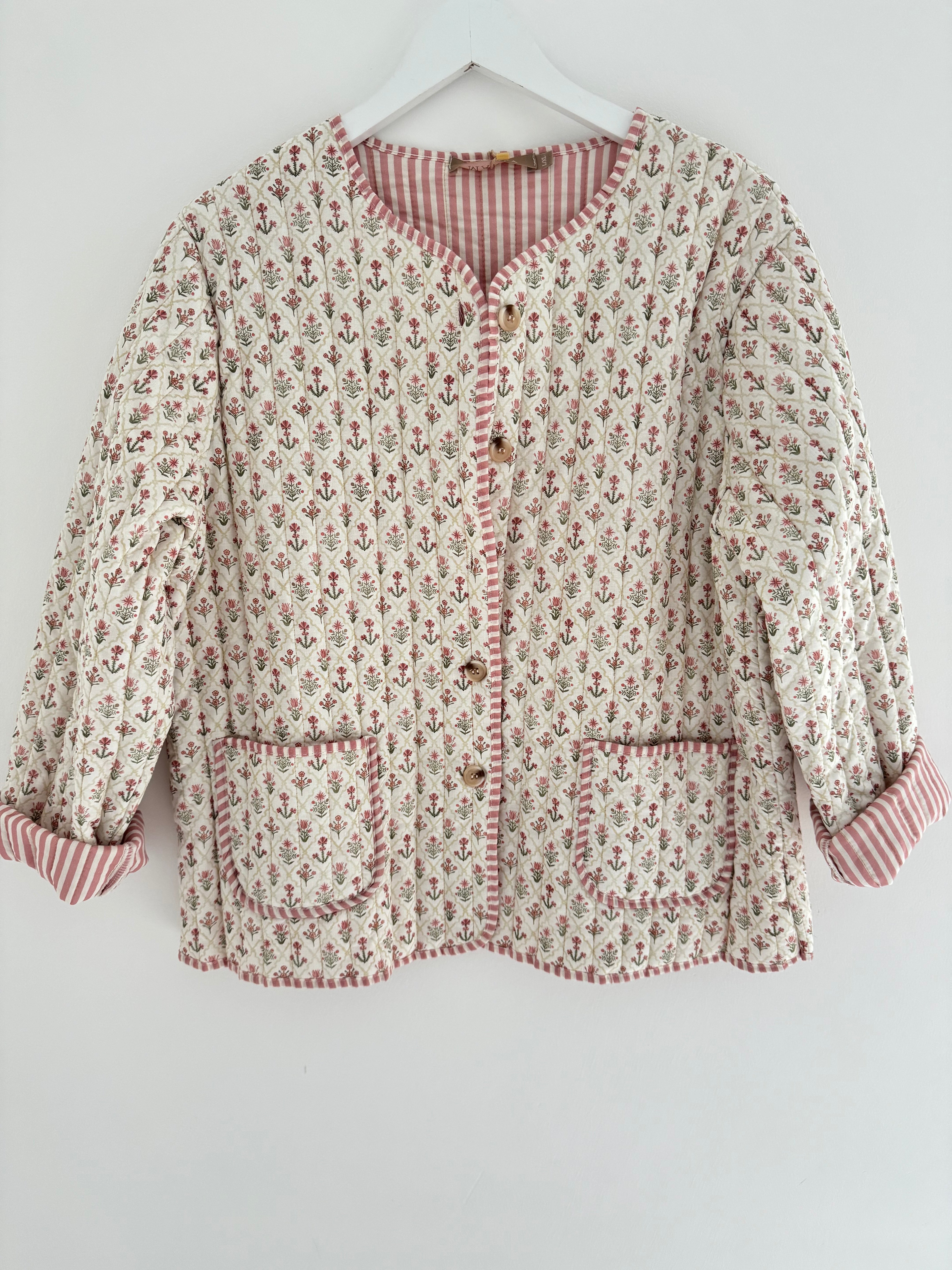 Luxe Quilted Jacket in Pink