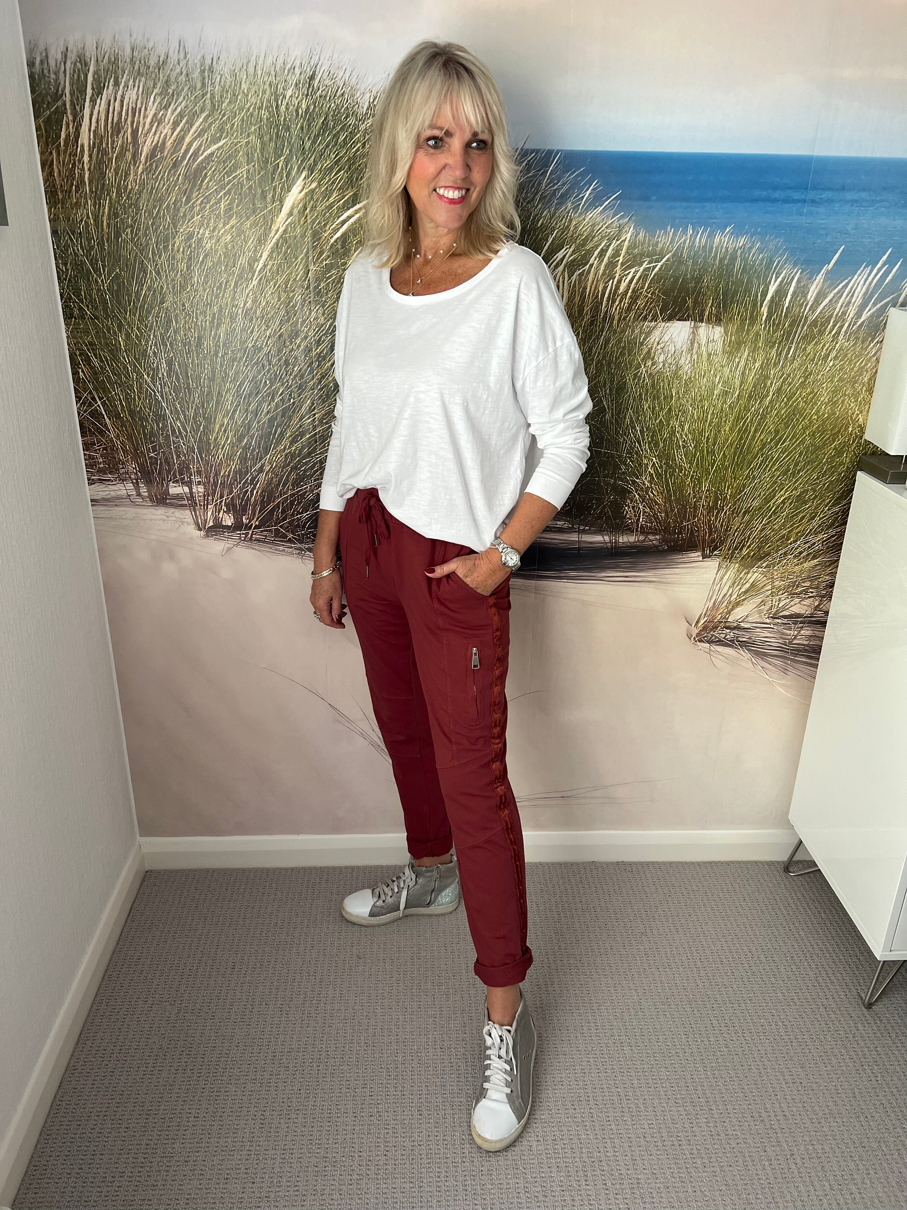 Jersey Stretch Joggers in Spice