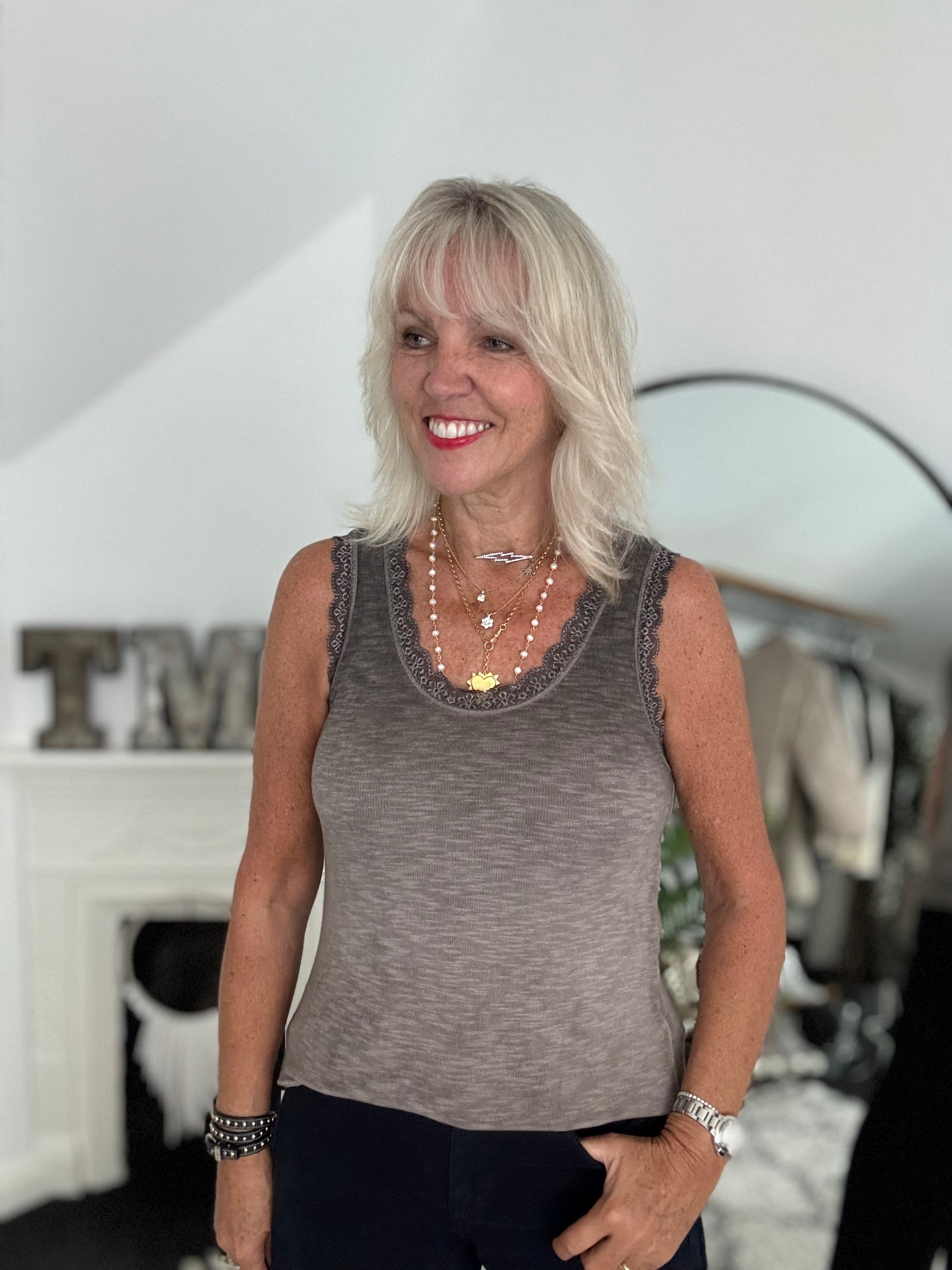 Luxe Ribbed Vest in Vintage Cocoa