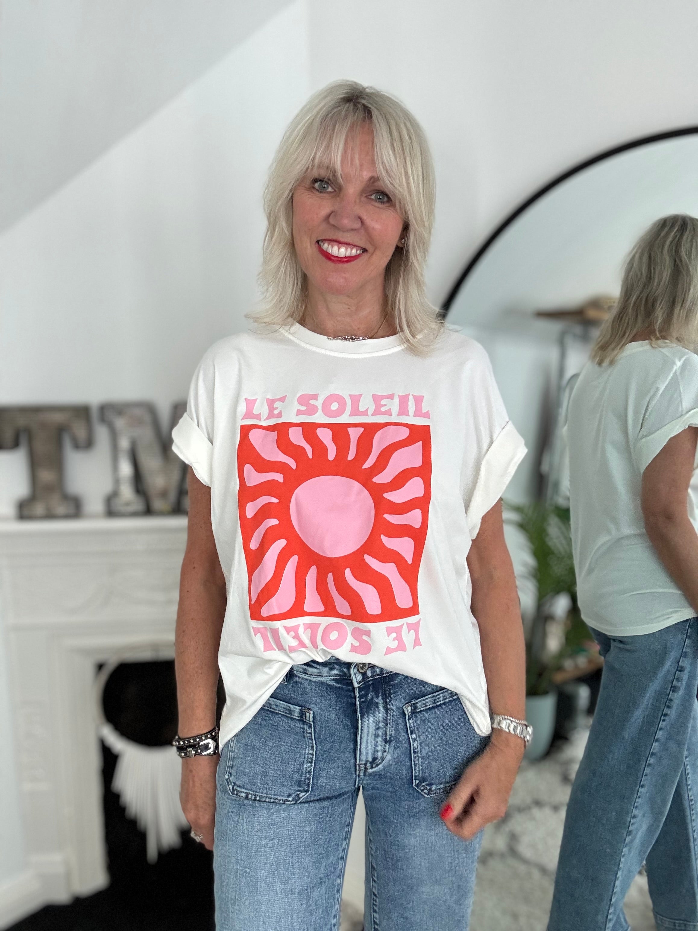 Le Soleil Tee in Ivory