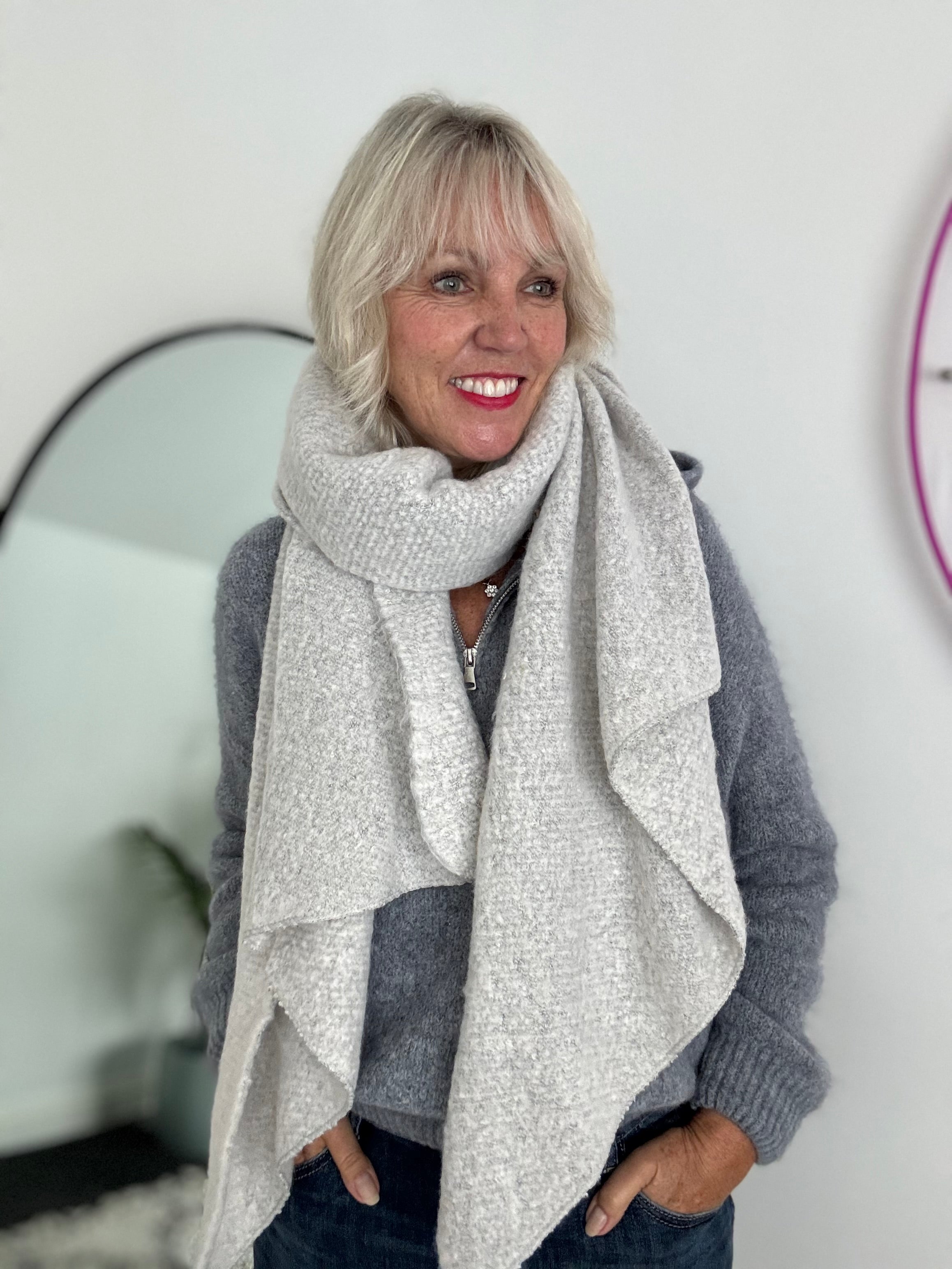 Super Soft and Warm Scarf in Grey
