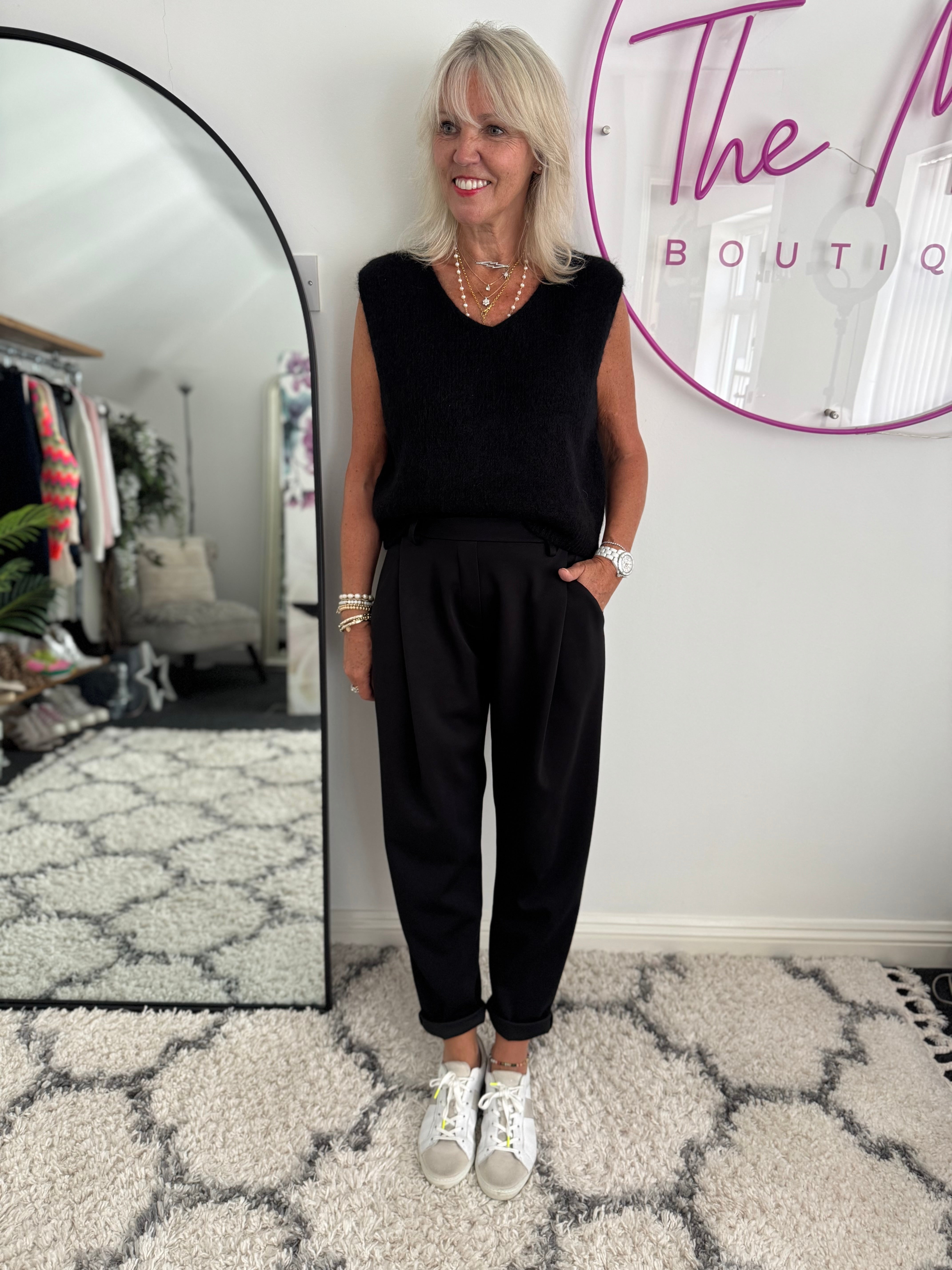 Luxe Stretch Trousers in Black