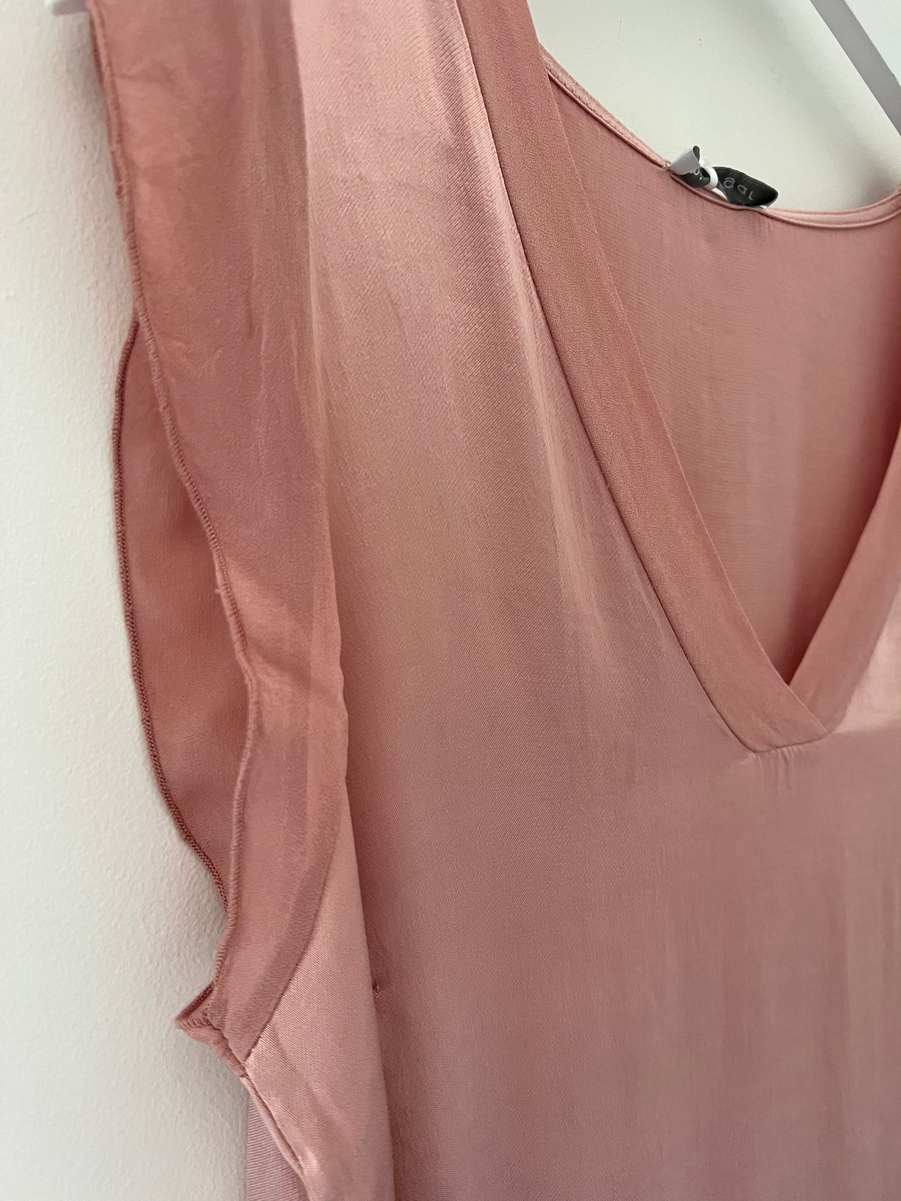 Satin Tank in Pink