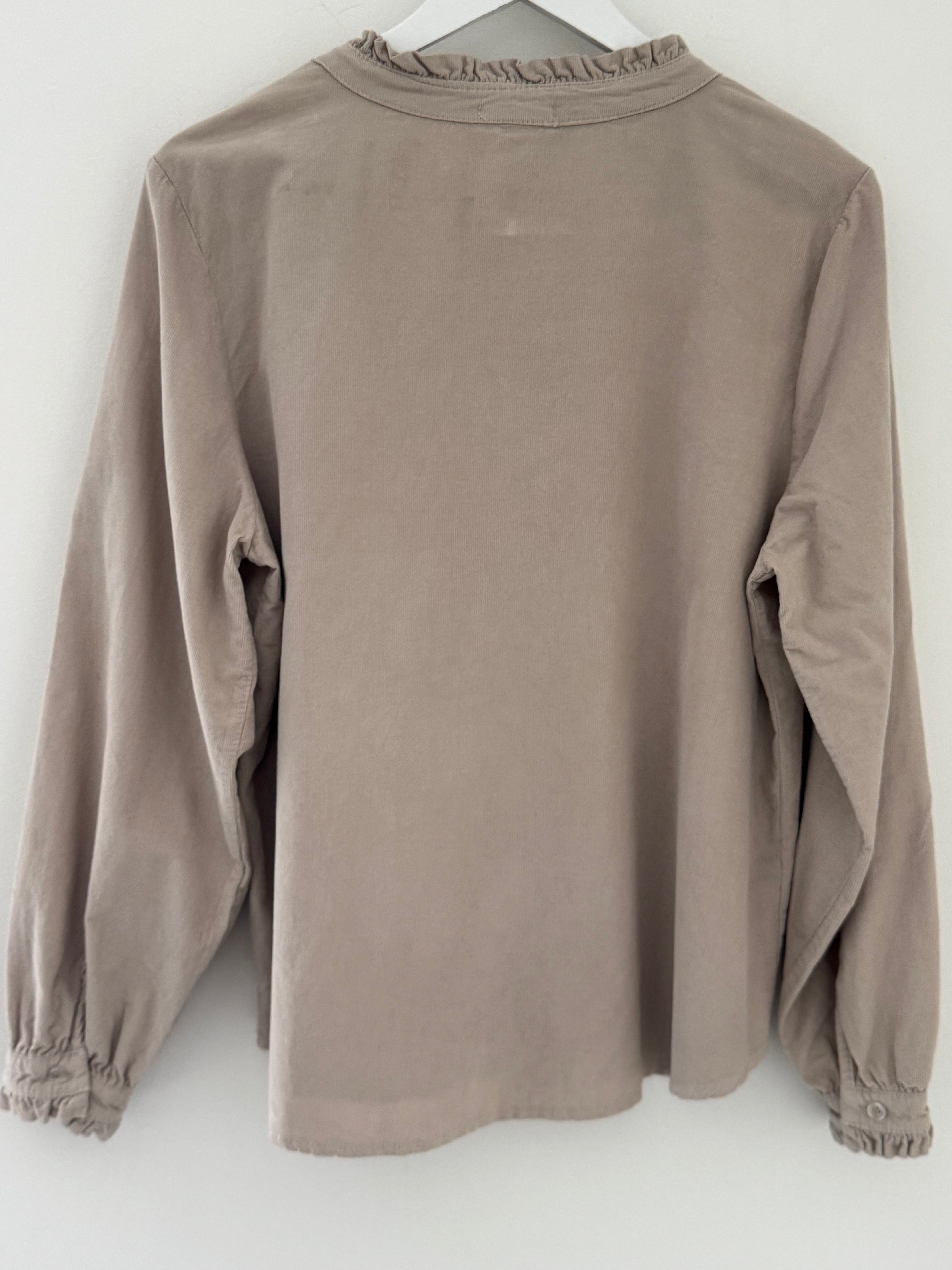 Soft Fine Cord Shirt in Stone