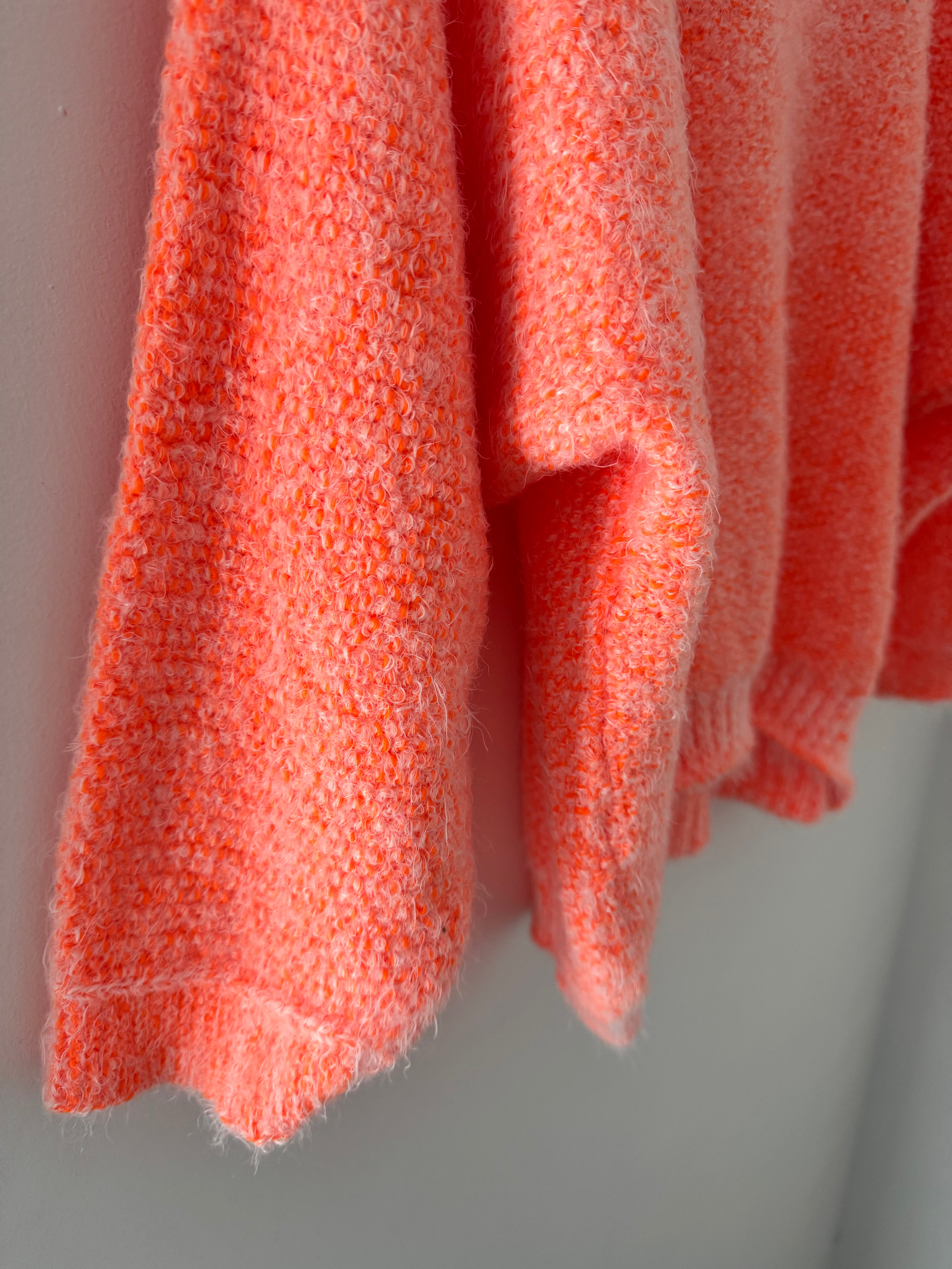 Luxe Fluffy Jumper in Orange Sherbert