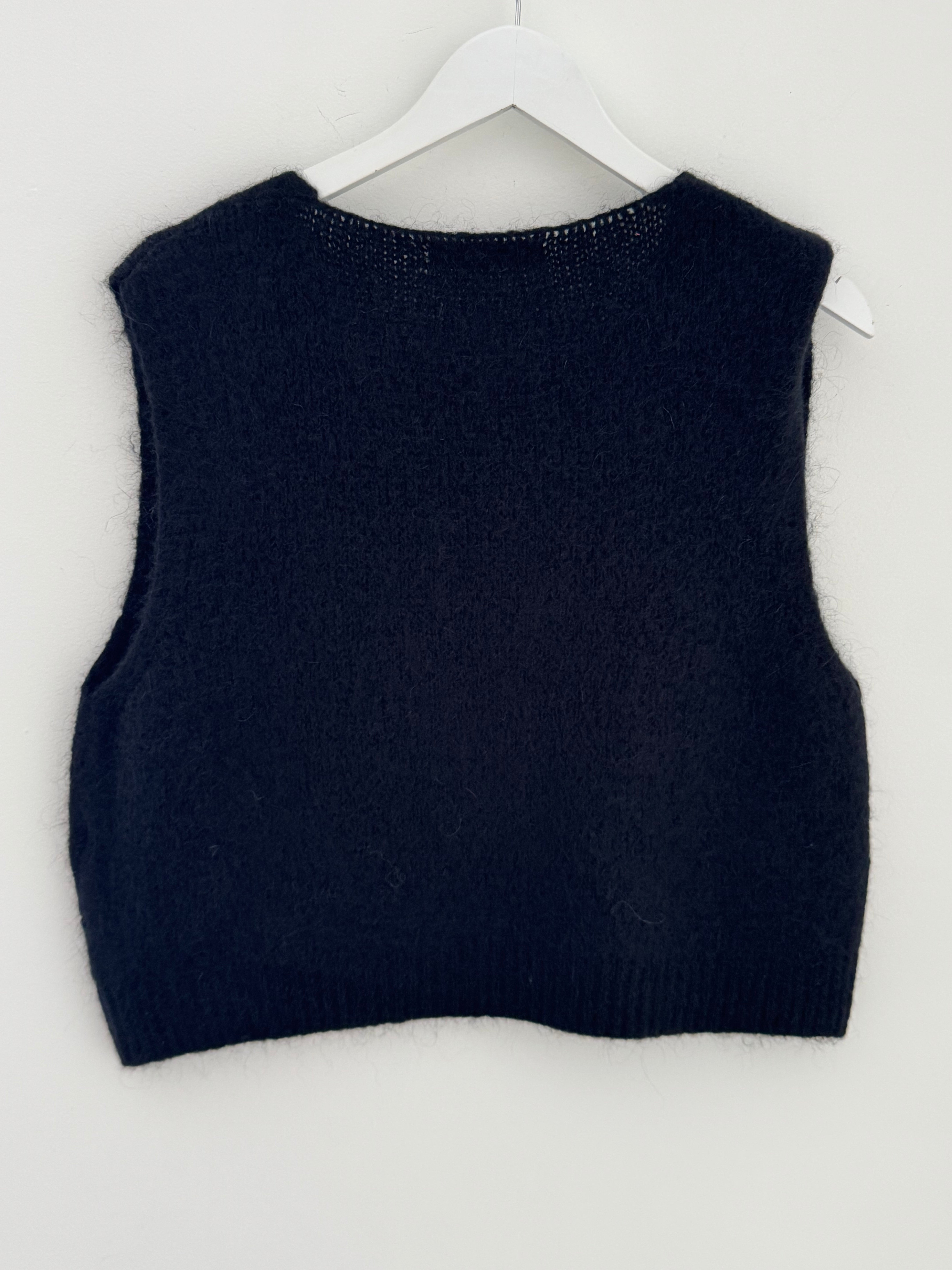 Neat Mohair Tank in Black