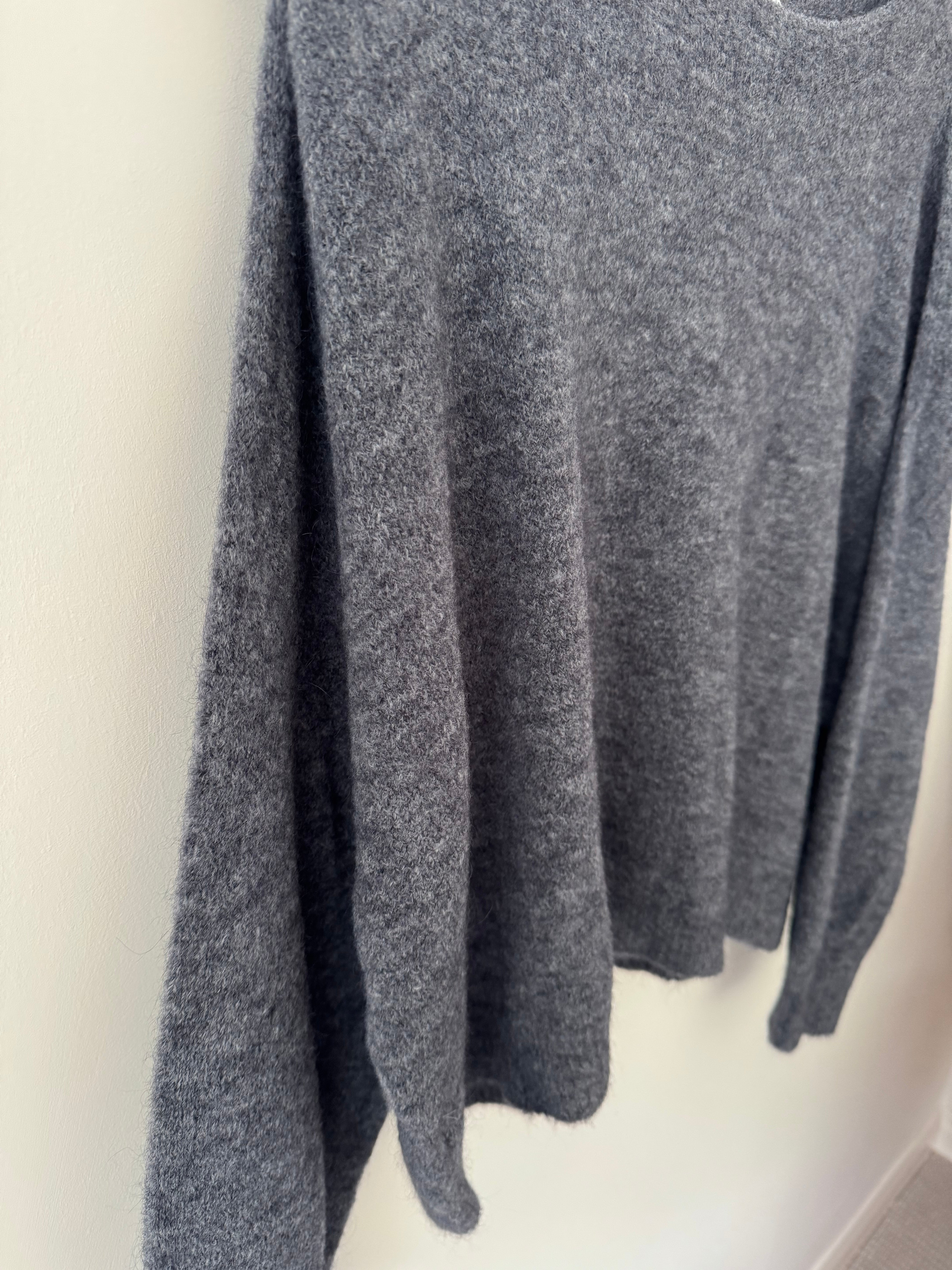 Luxe Slouchy Alpaca Jumper in Charcoal