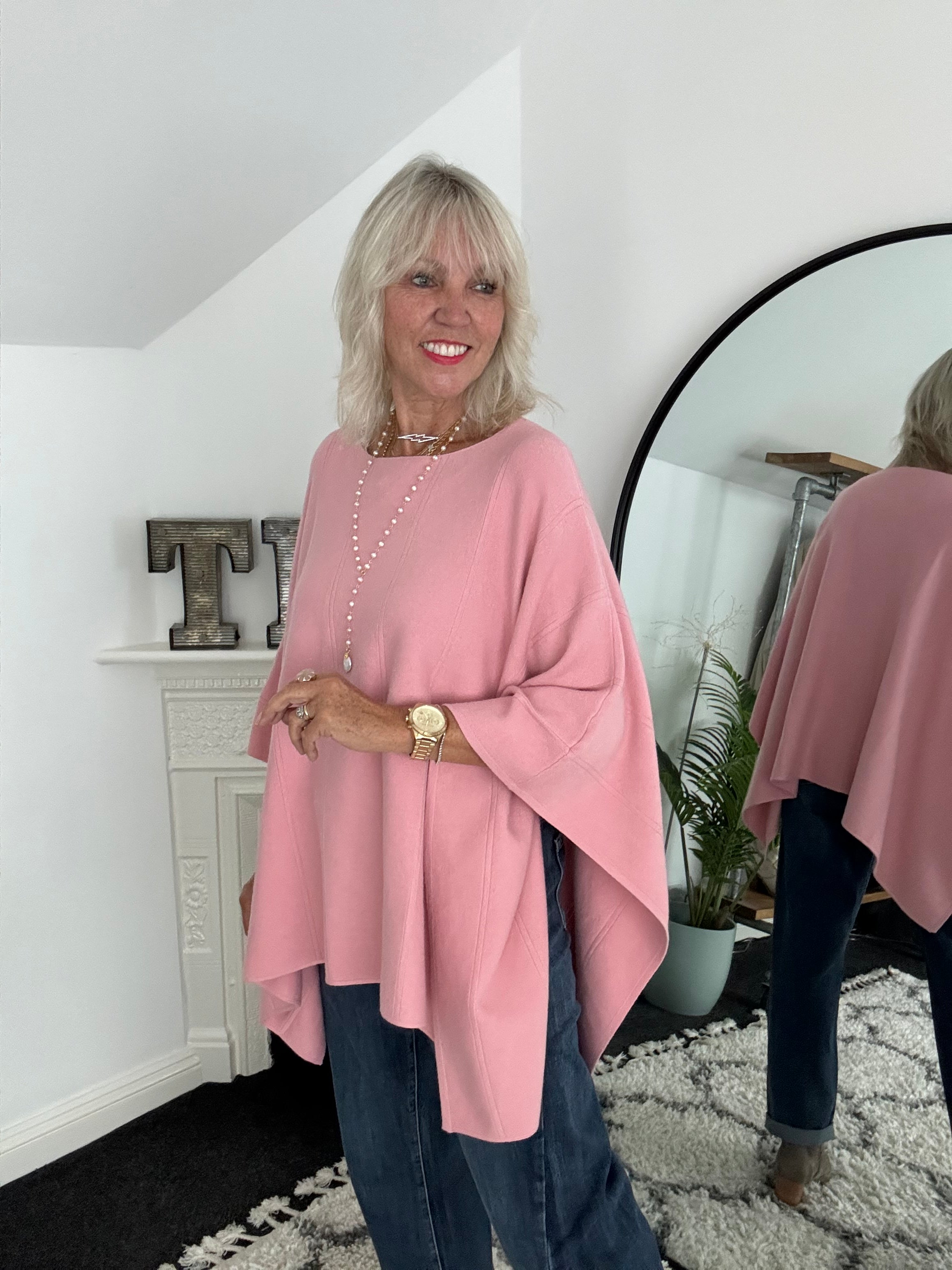 Gorgeous Poncho In Pink