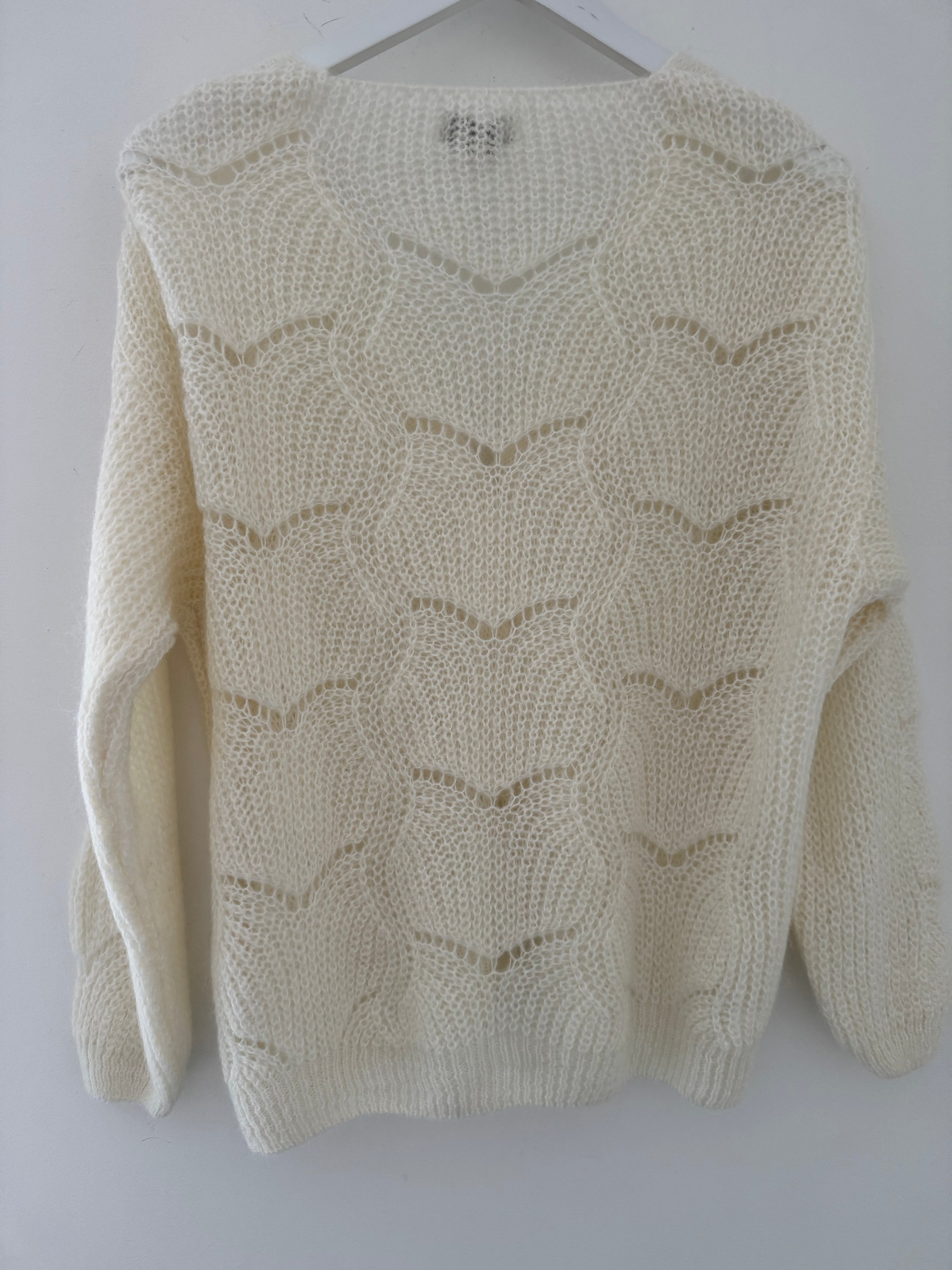 Lace Mohair Cardi in Ivory