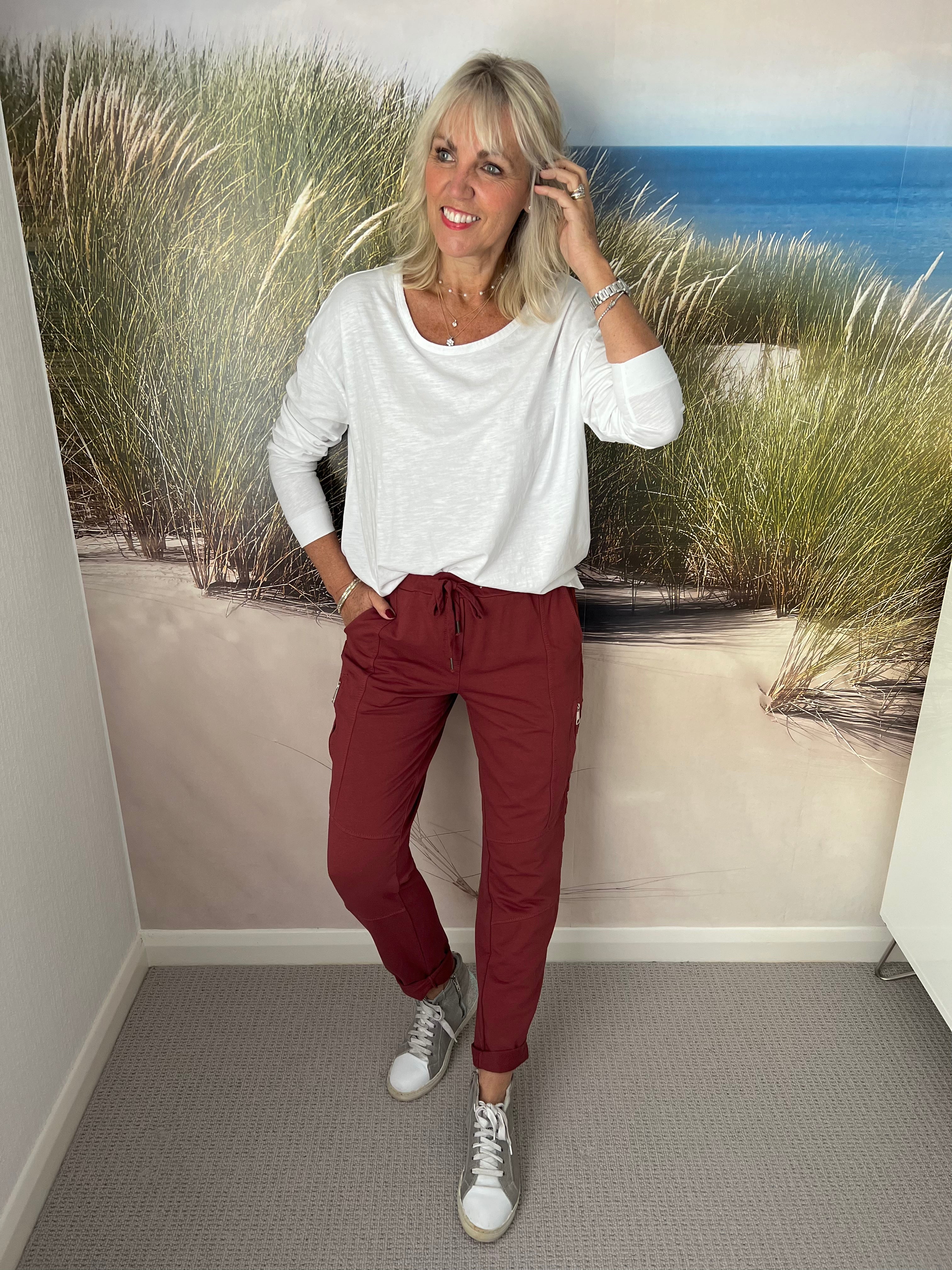 Jersey Stretch Joggers in Spice