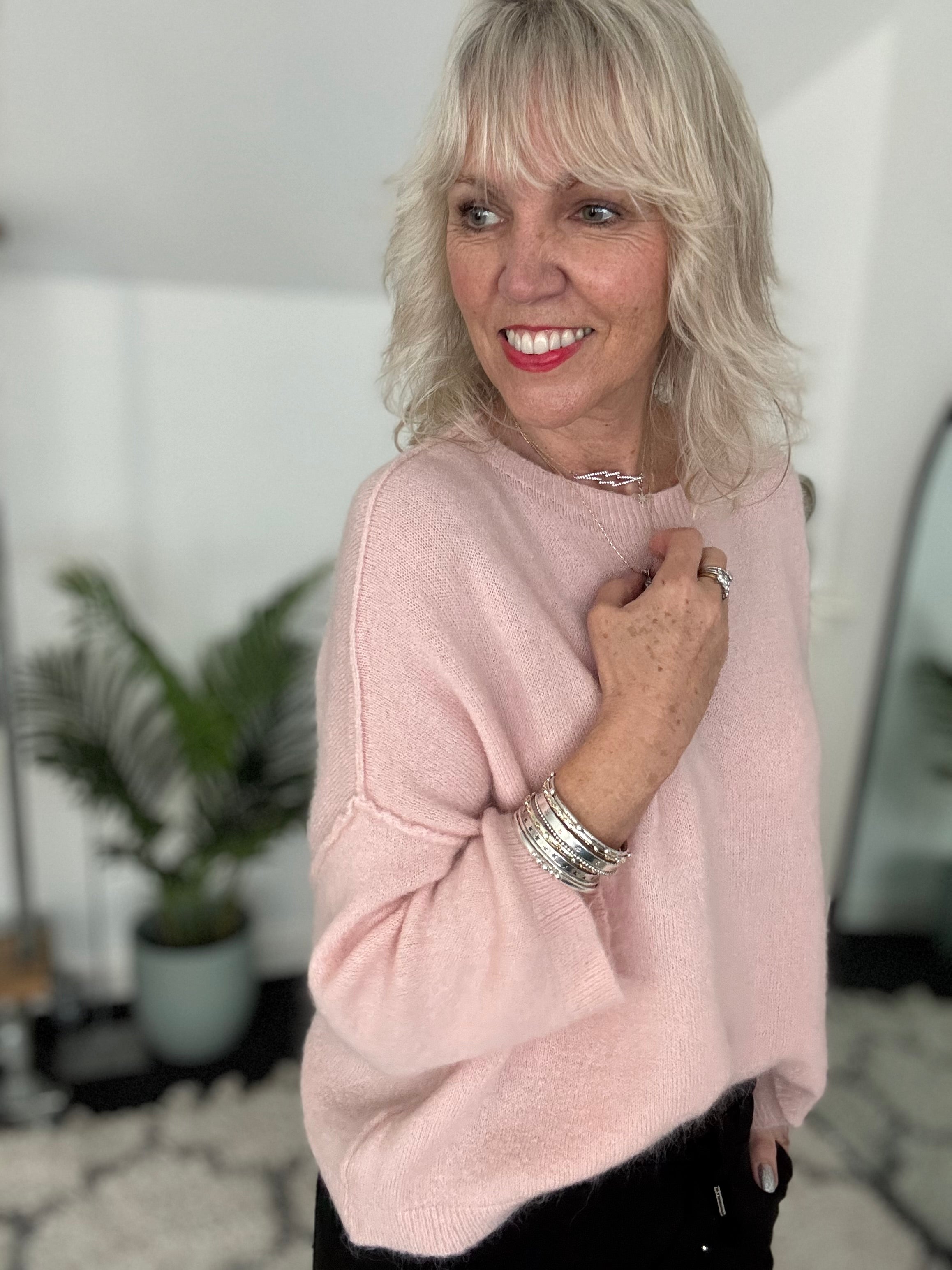 Alpaca Jumper in Soft Pink