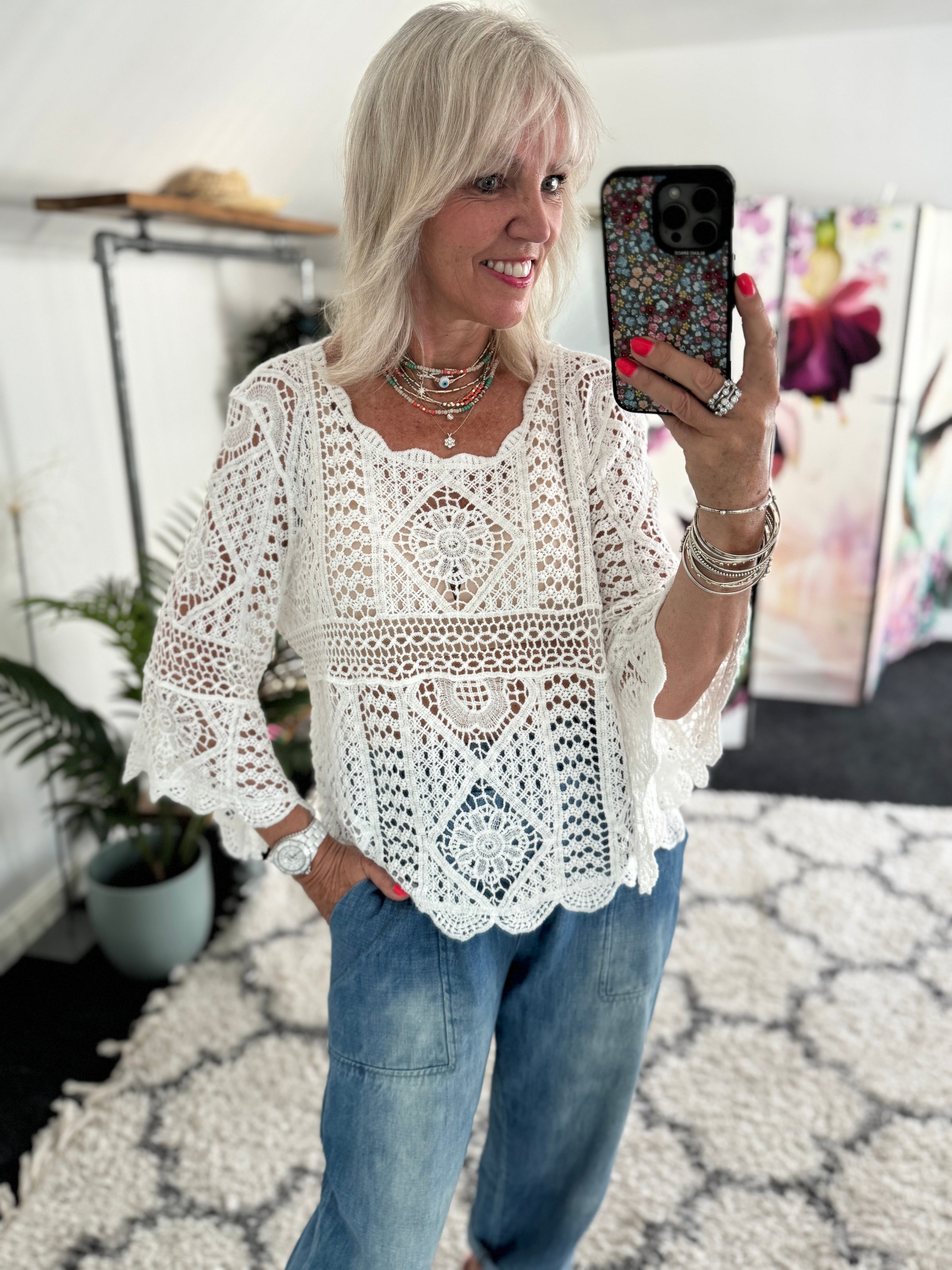 Crochet Knit in Ivory