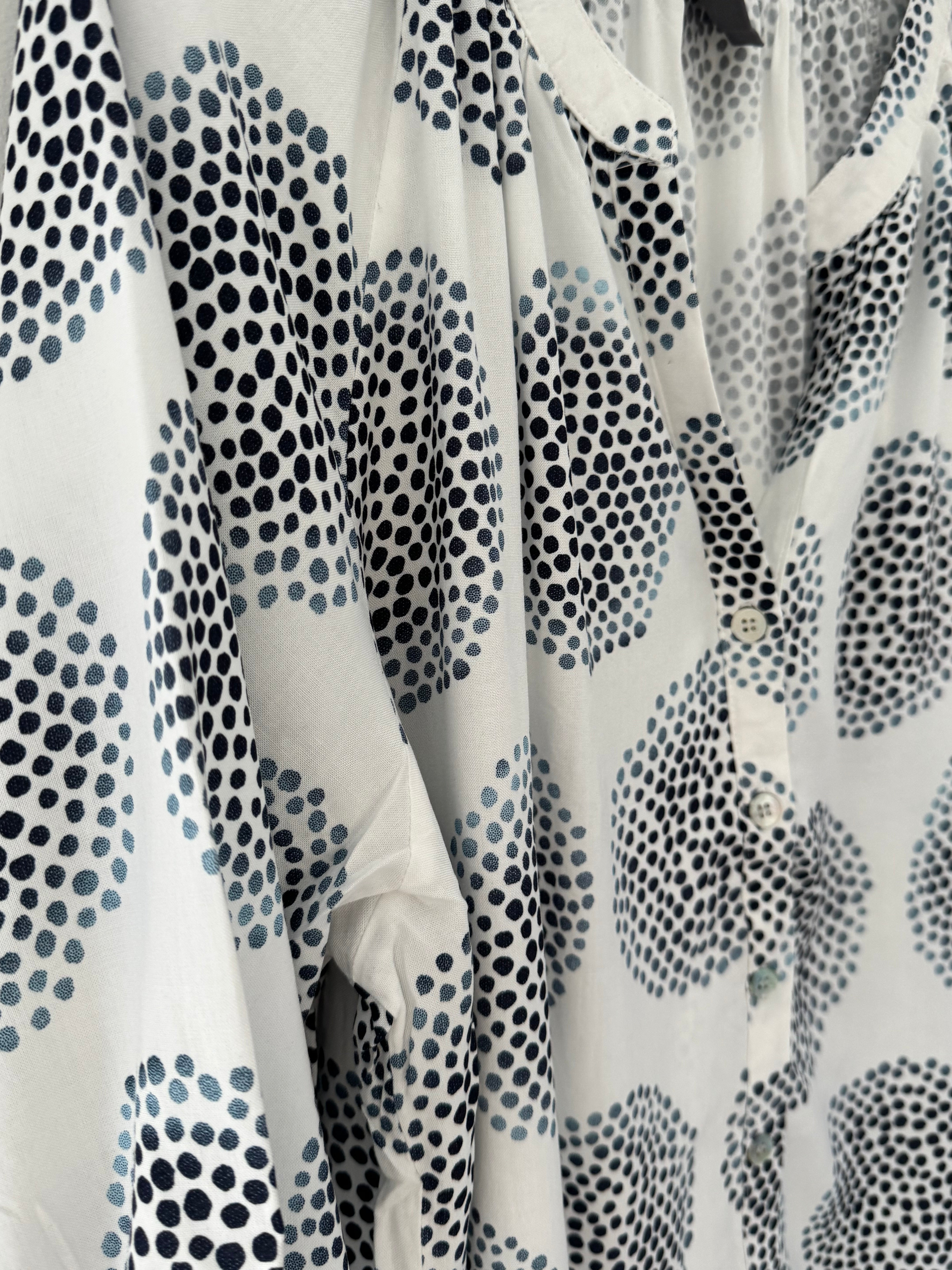 Circle Dots Blouse in White