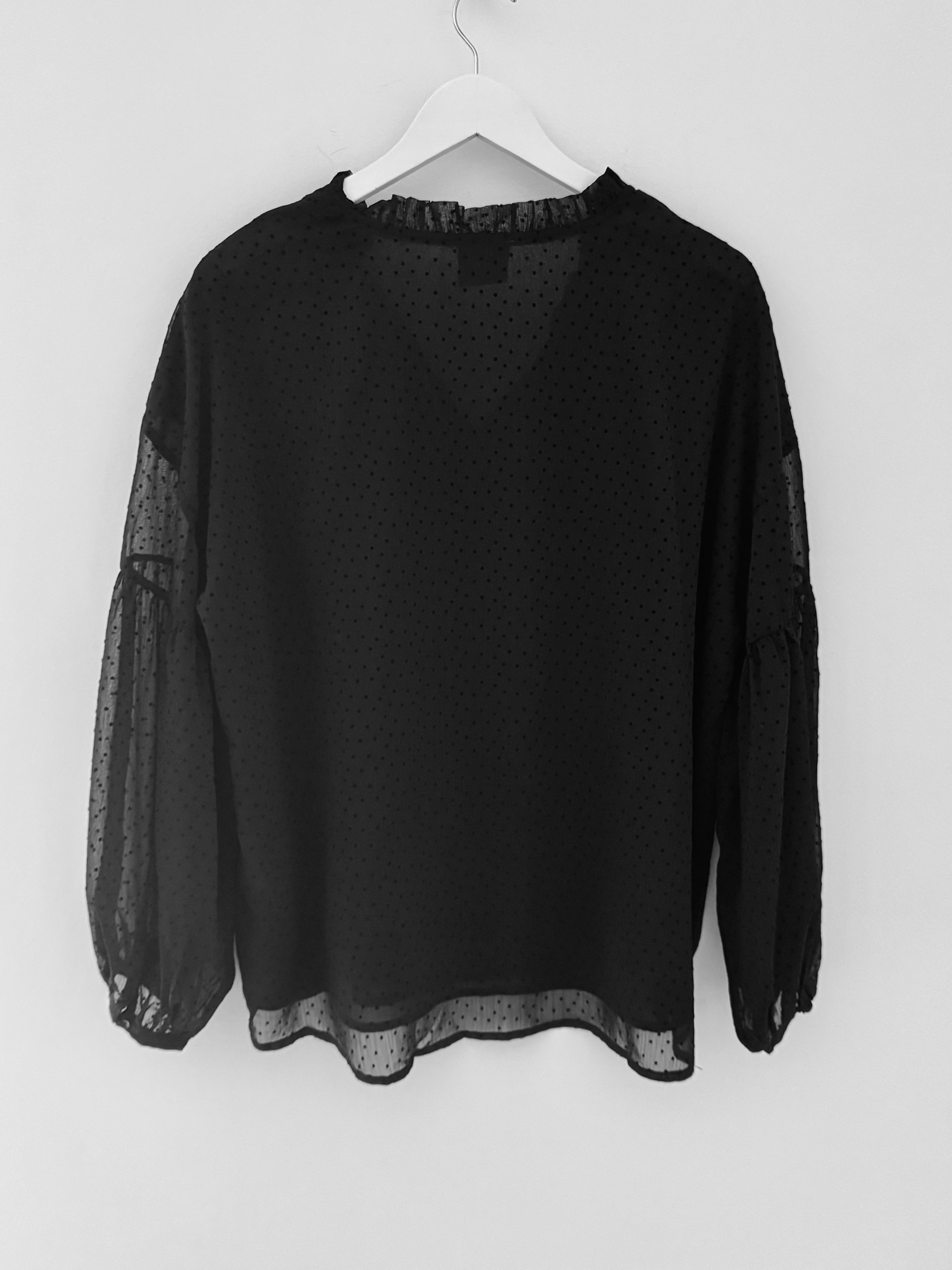 Polkadot Blouse in Black
