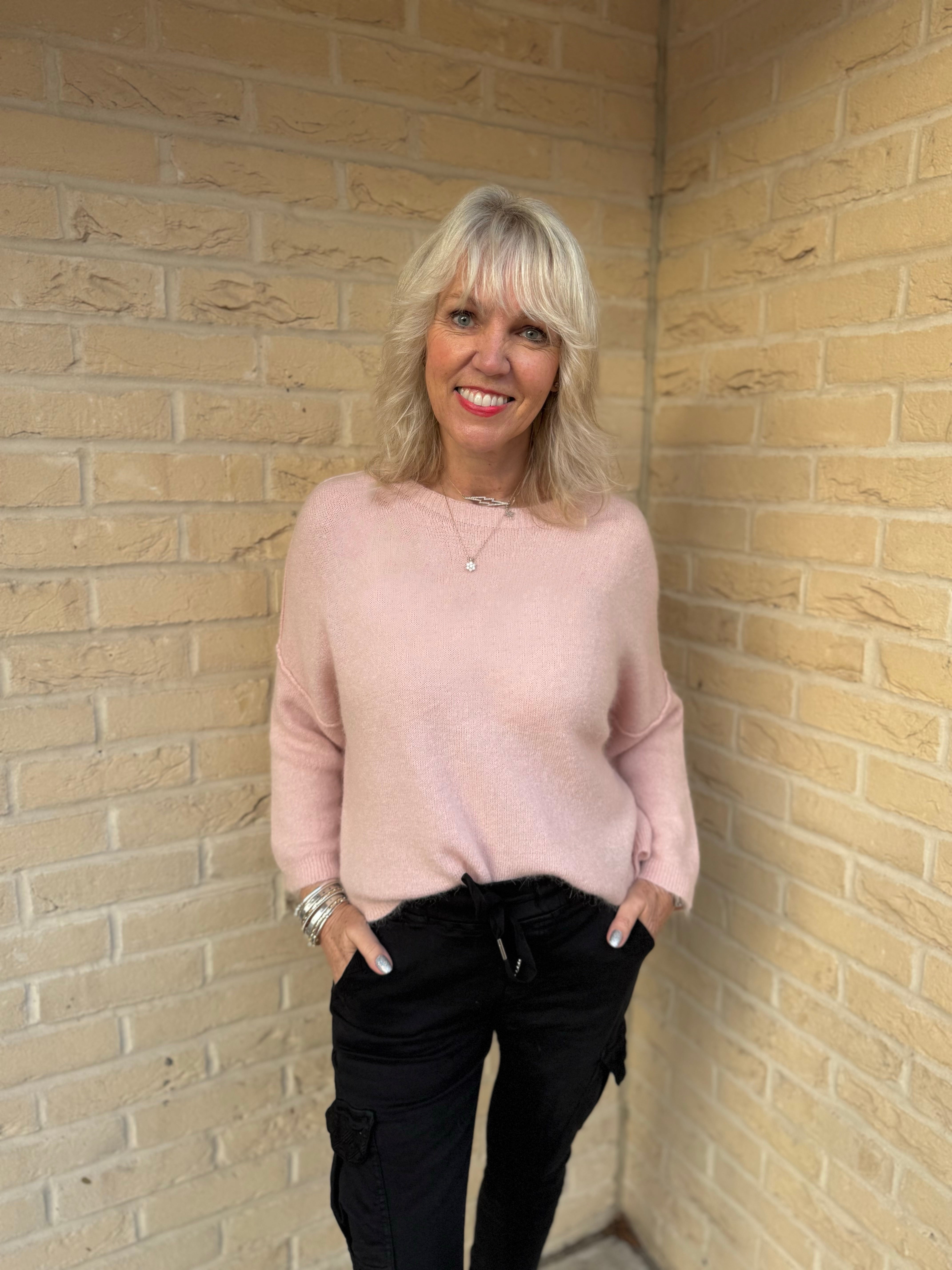 Alpaca Jumper in Soft Pink
