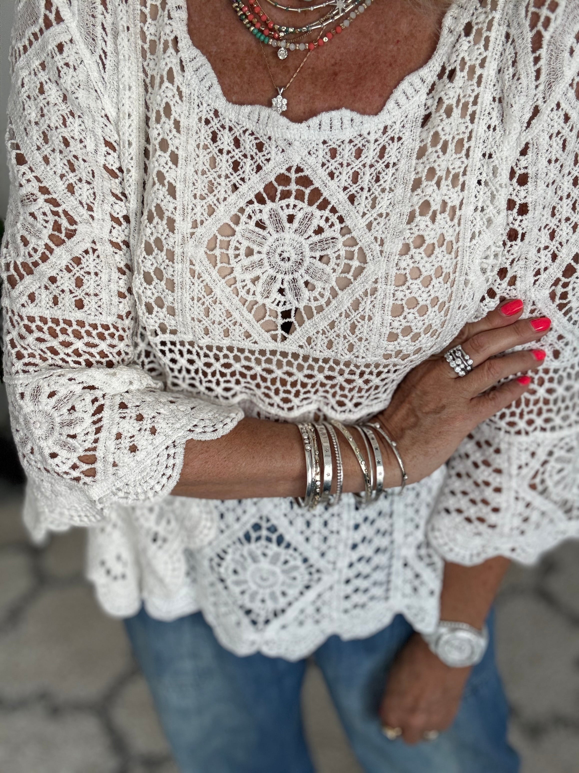 Crochet Knit in Ivory
