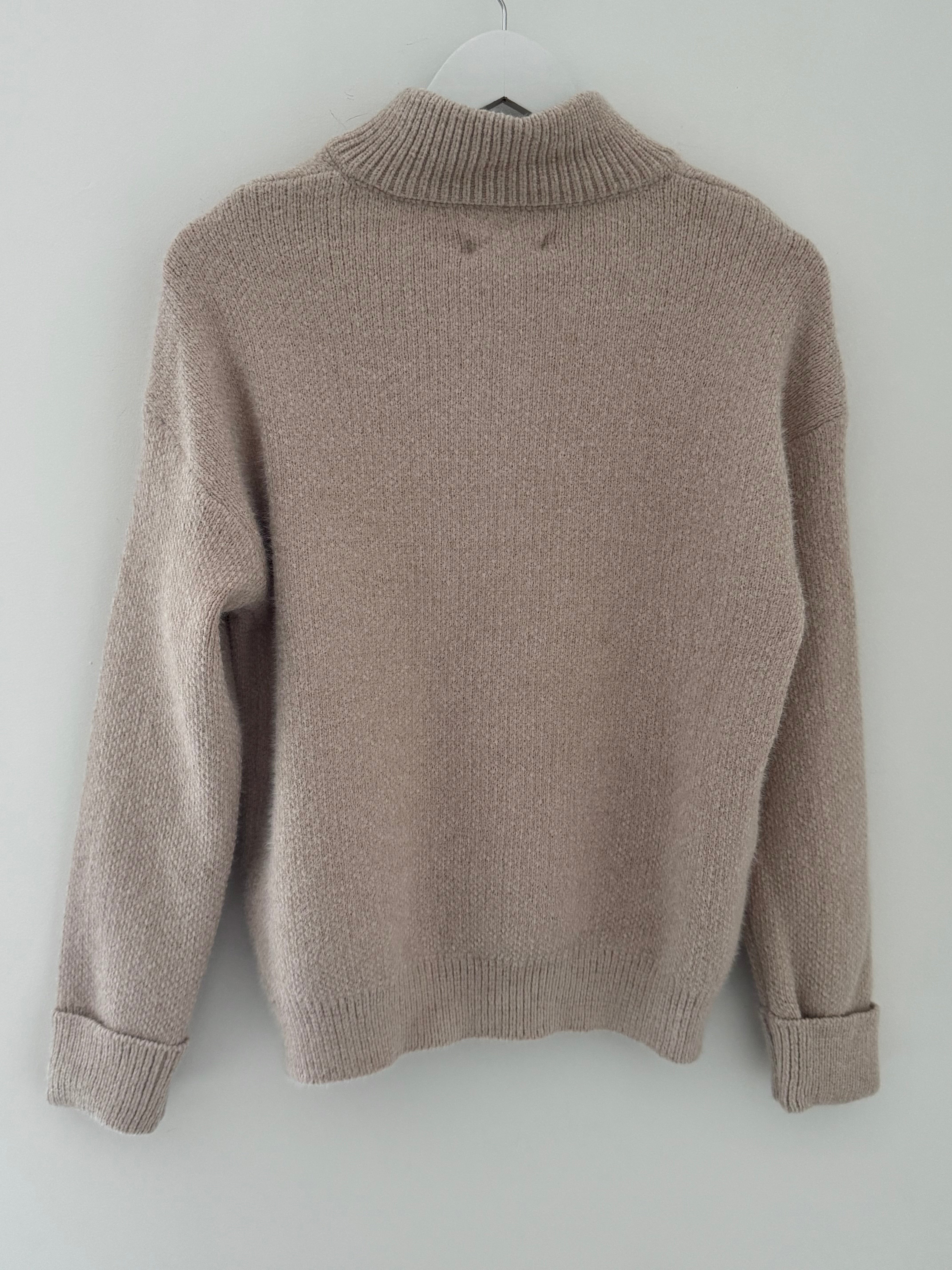 Softie Quarter Zip Knit in Stone