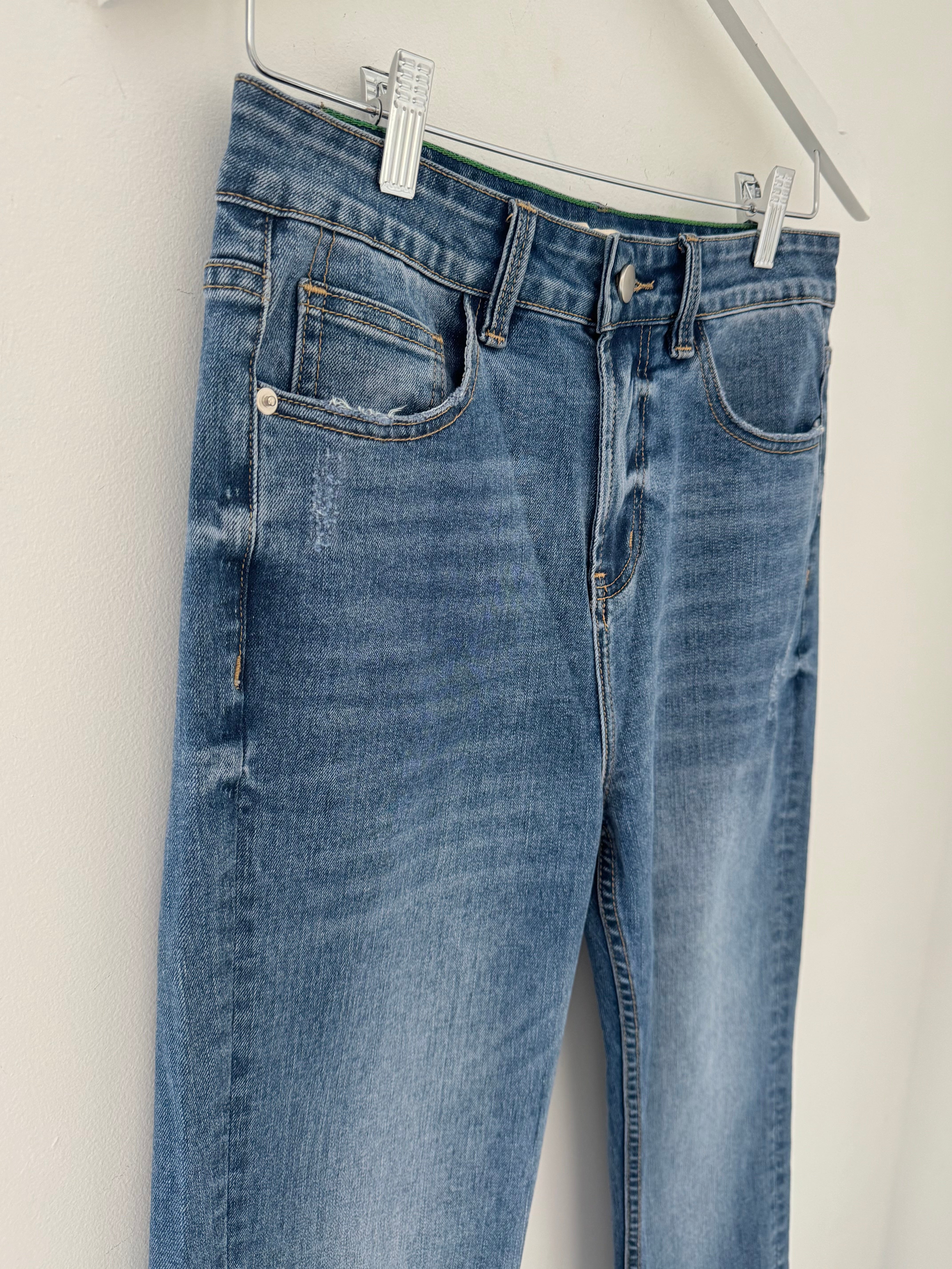 Premium Slimfit Stretch Jeans in Mid Denim