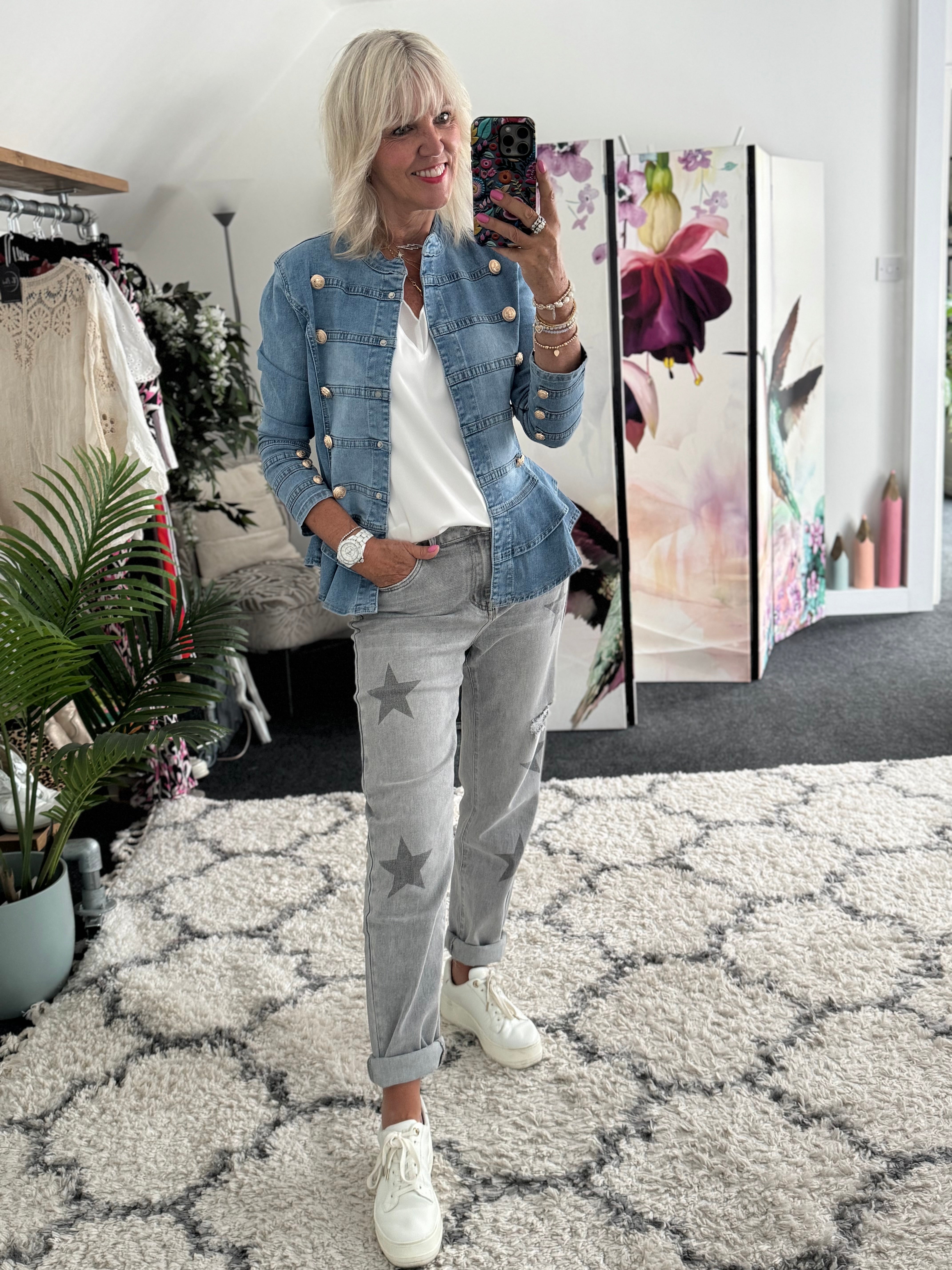 Military Jacket in Denim