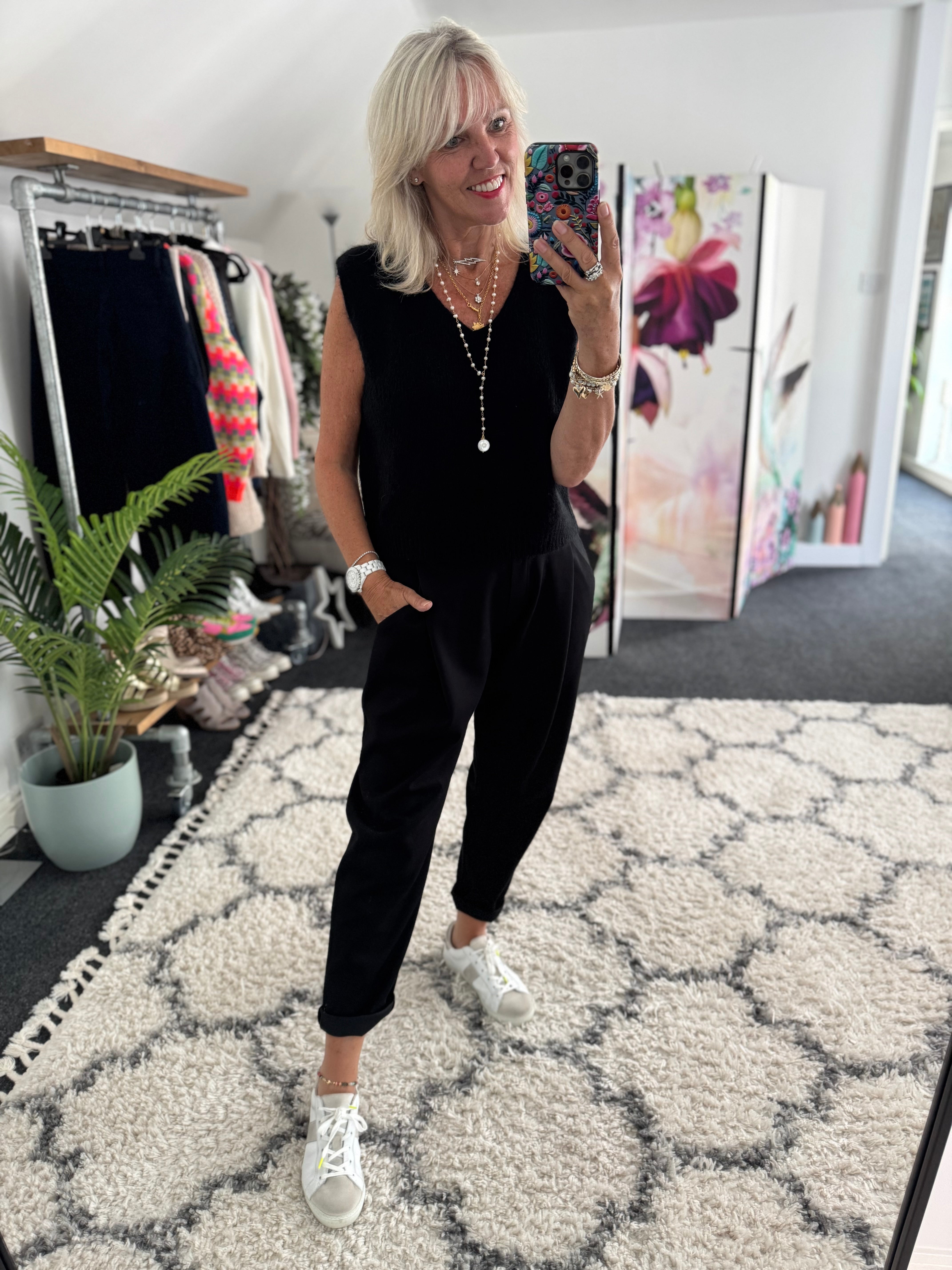 Luxe Stretch Trousers in Black