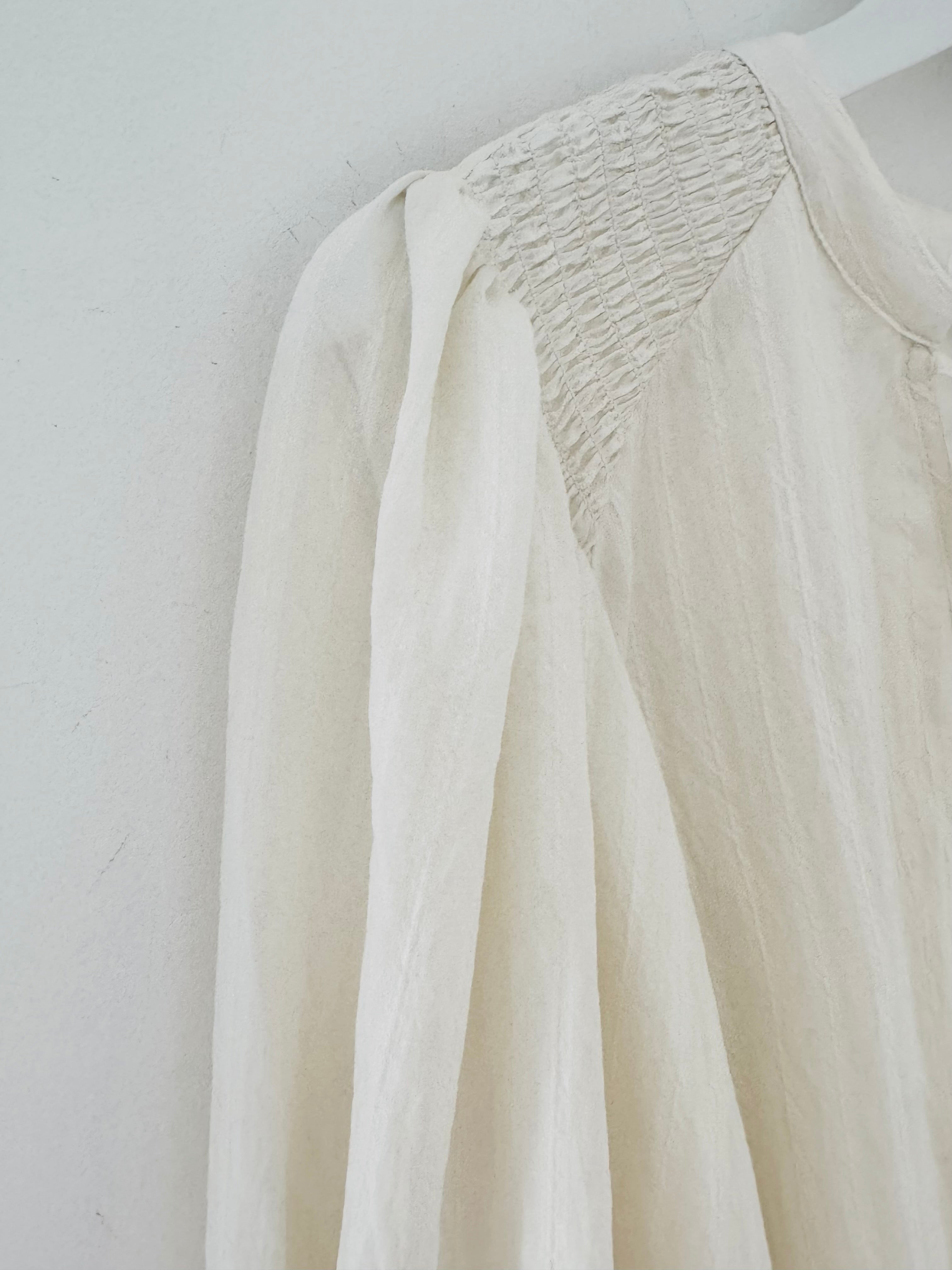 Luxe Silky Blouse in Vanilla
