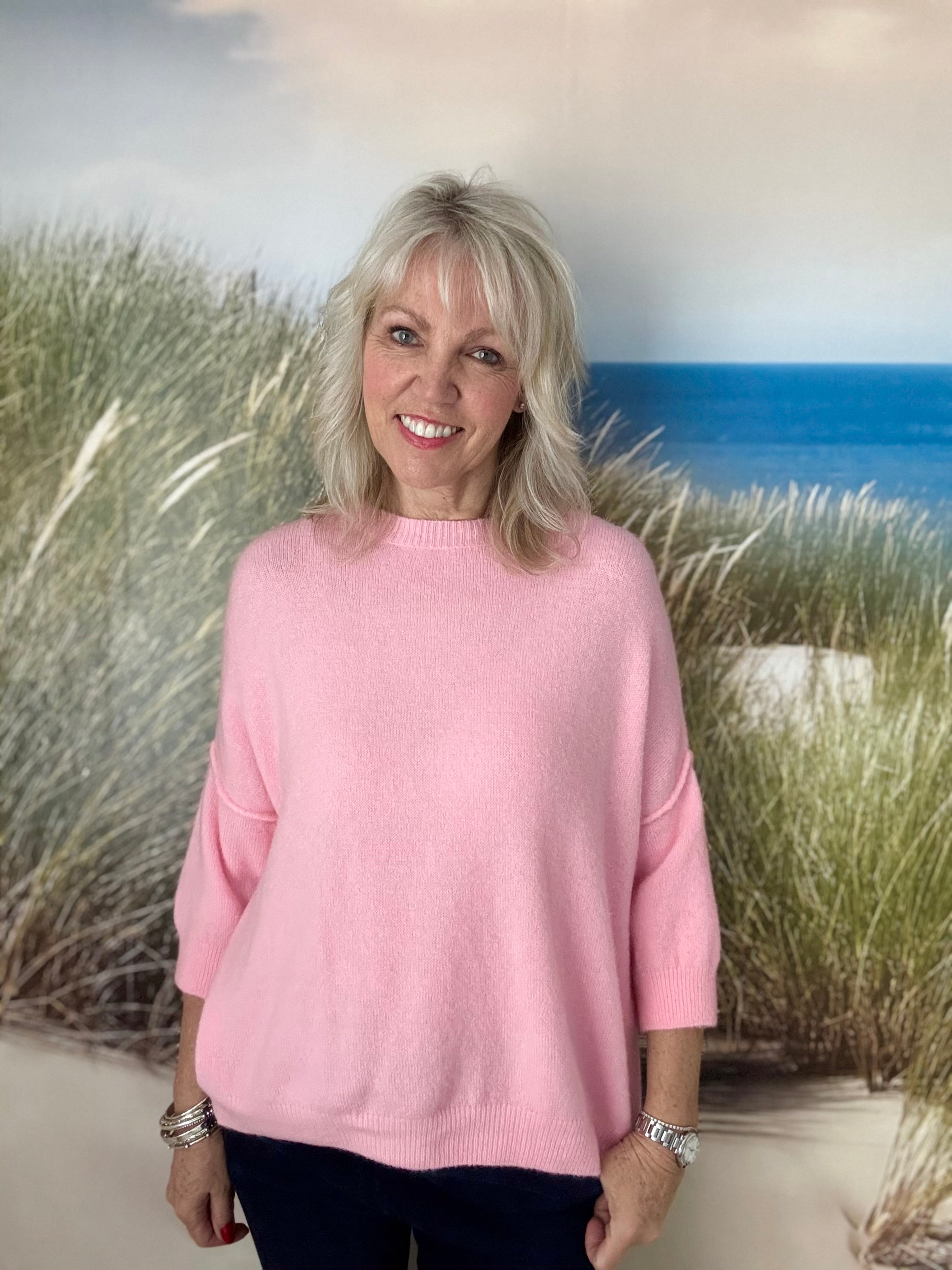 Alpaca Jumper in Bubblegum Pink