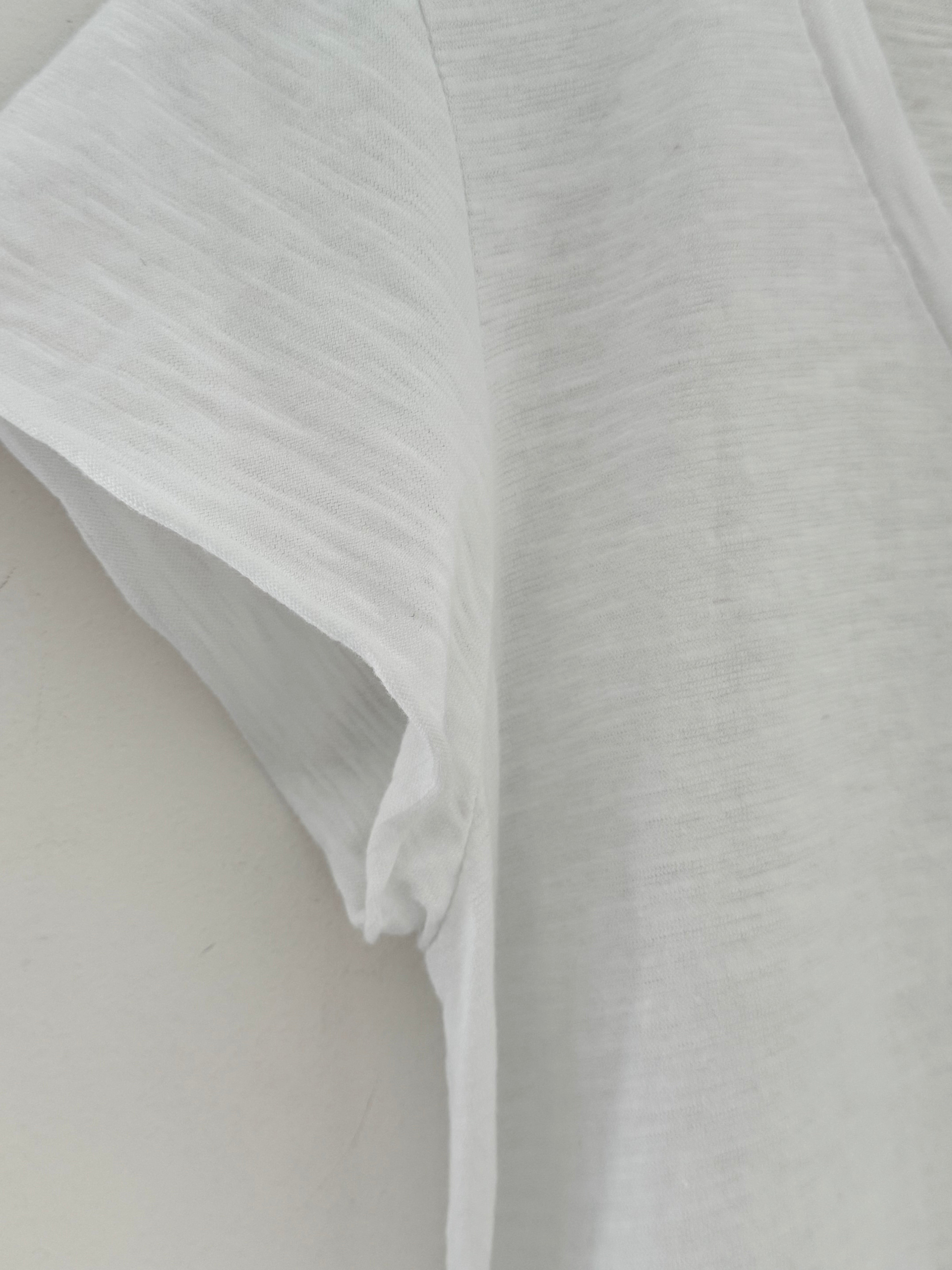 Luxe V Neck Tee in White